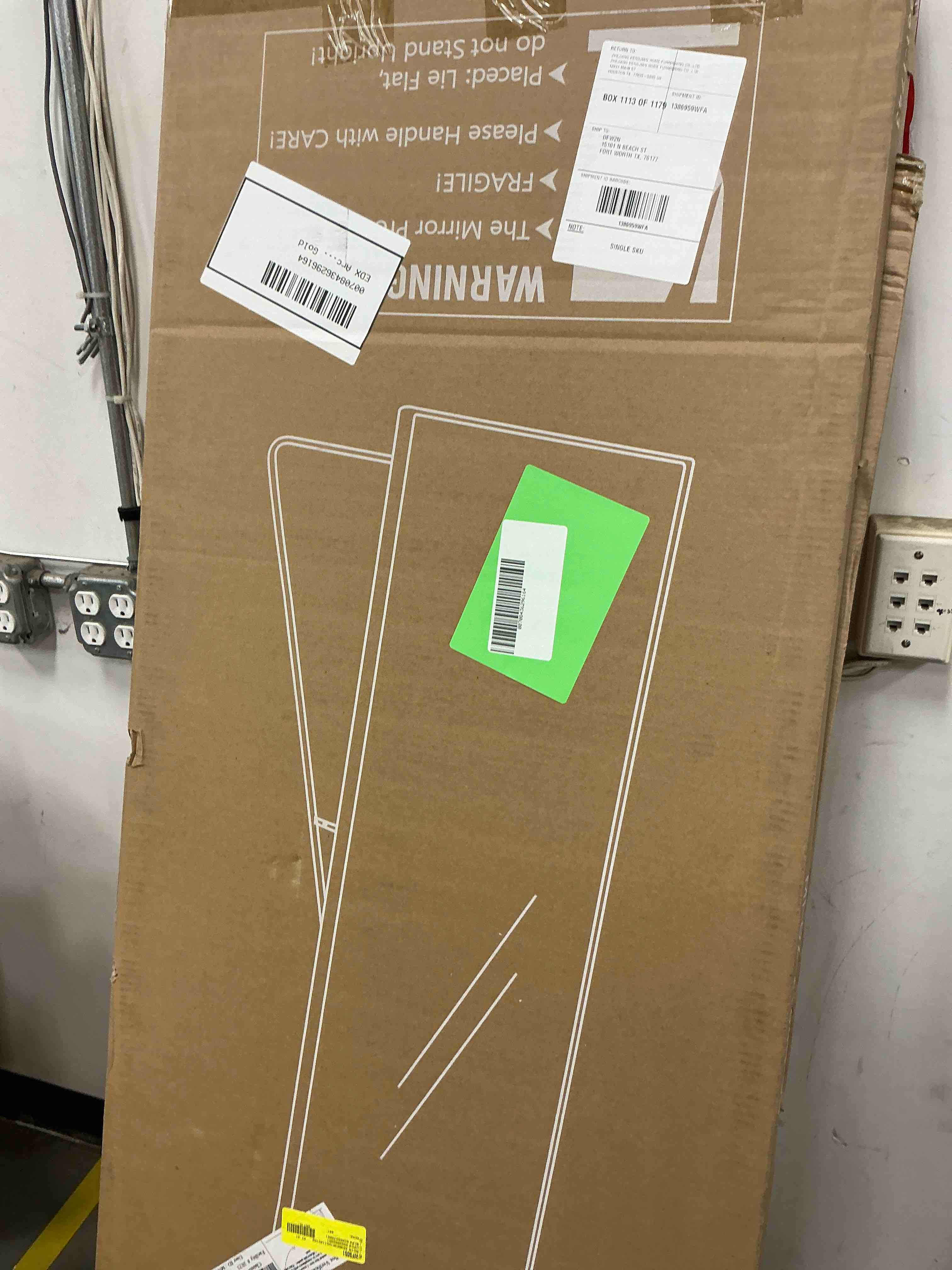 Condition photo showing New/Like New for EDX Arched Full Length Mirror 64 x21  Full Body Mirror Rectangle Free Standing Wall Mounted Leaning Hanging Floor Mirrors  Gold