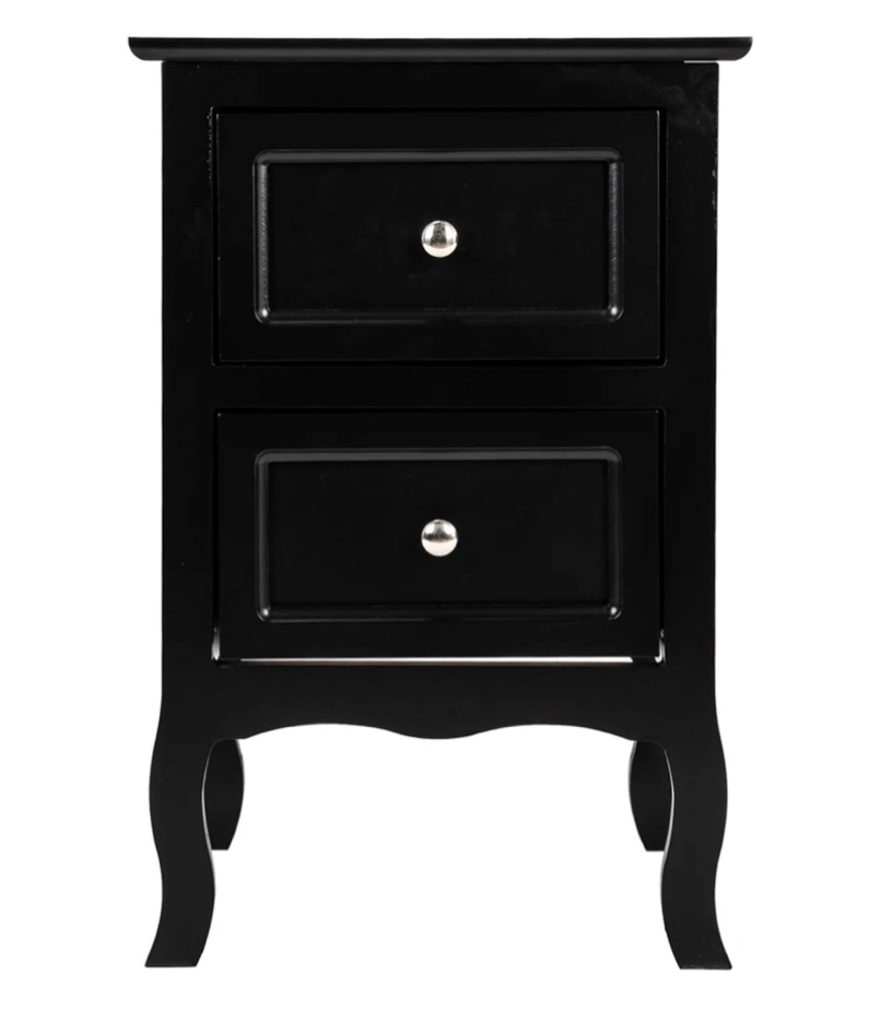 UBesGoo Set of 2 Nightstand Side Table Night Table White