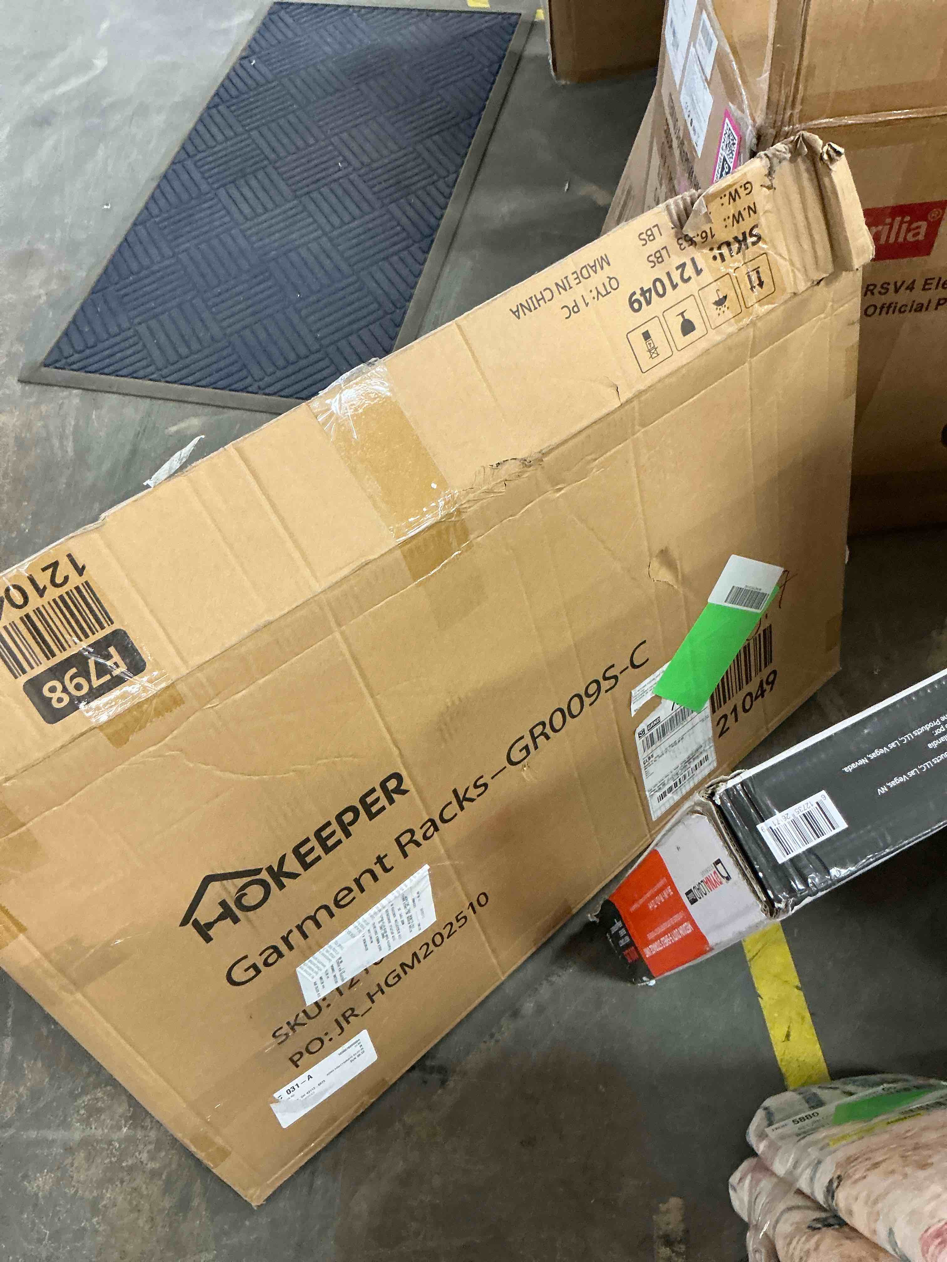 Condition photo showing Good Condition for HOKEEPER Heavy Duty Clothing Rack with Cover 450 lbs Capacity Adjustable Garment Rack, Rolling Metal Clothes Rack with Wheels, Commercial Grade No-Gap Zippered Dust Cover, 64"-68" Height, Silver