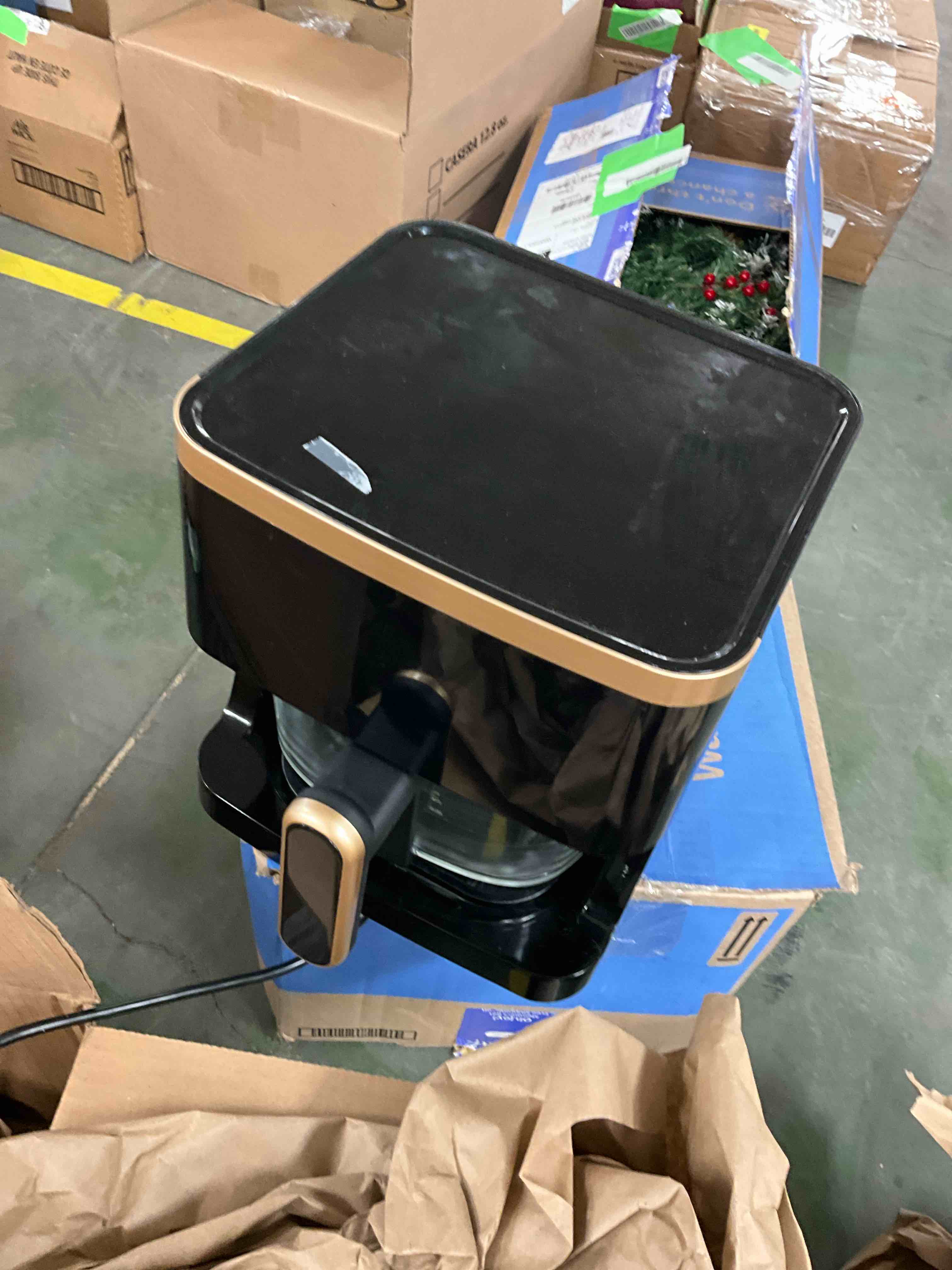 Condition photo showing Good Condition for 7-in-1 Air Fryer, 5 QT Clear Glass Basket Fryer, 360° Cooking Window, 1400W Precise Heating for Even Results, Air Fry, Reheat, Roast, Bake, Dishwasher-Safe Parts, LED Smart Touchscreen, 85% Less Fat