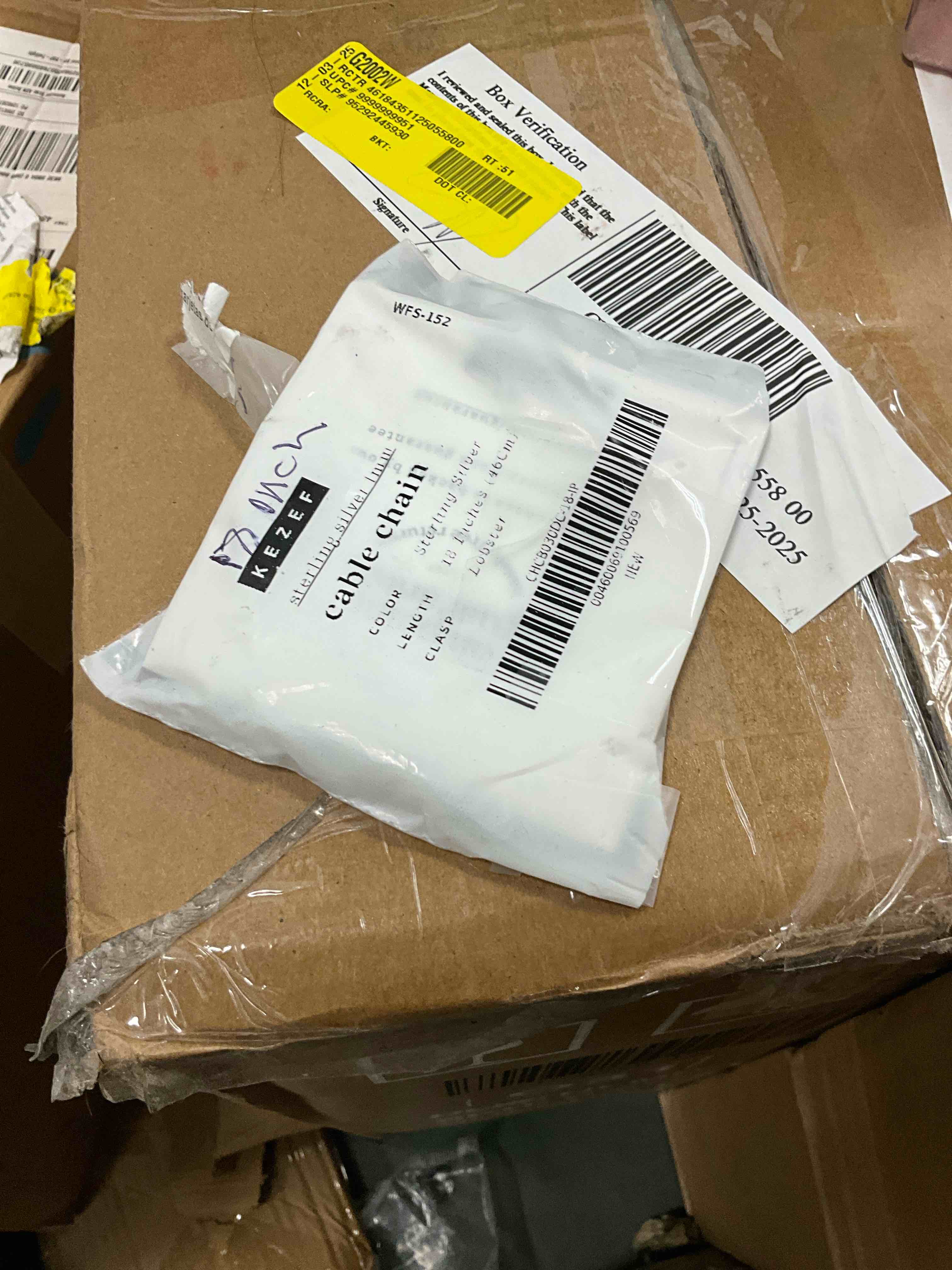 Condition photo showing Good Condition for Kezef Women s Solid 925 Sterling Silver Cable Chain Necklace  1mm Diamond-Cut 18 inch