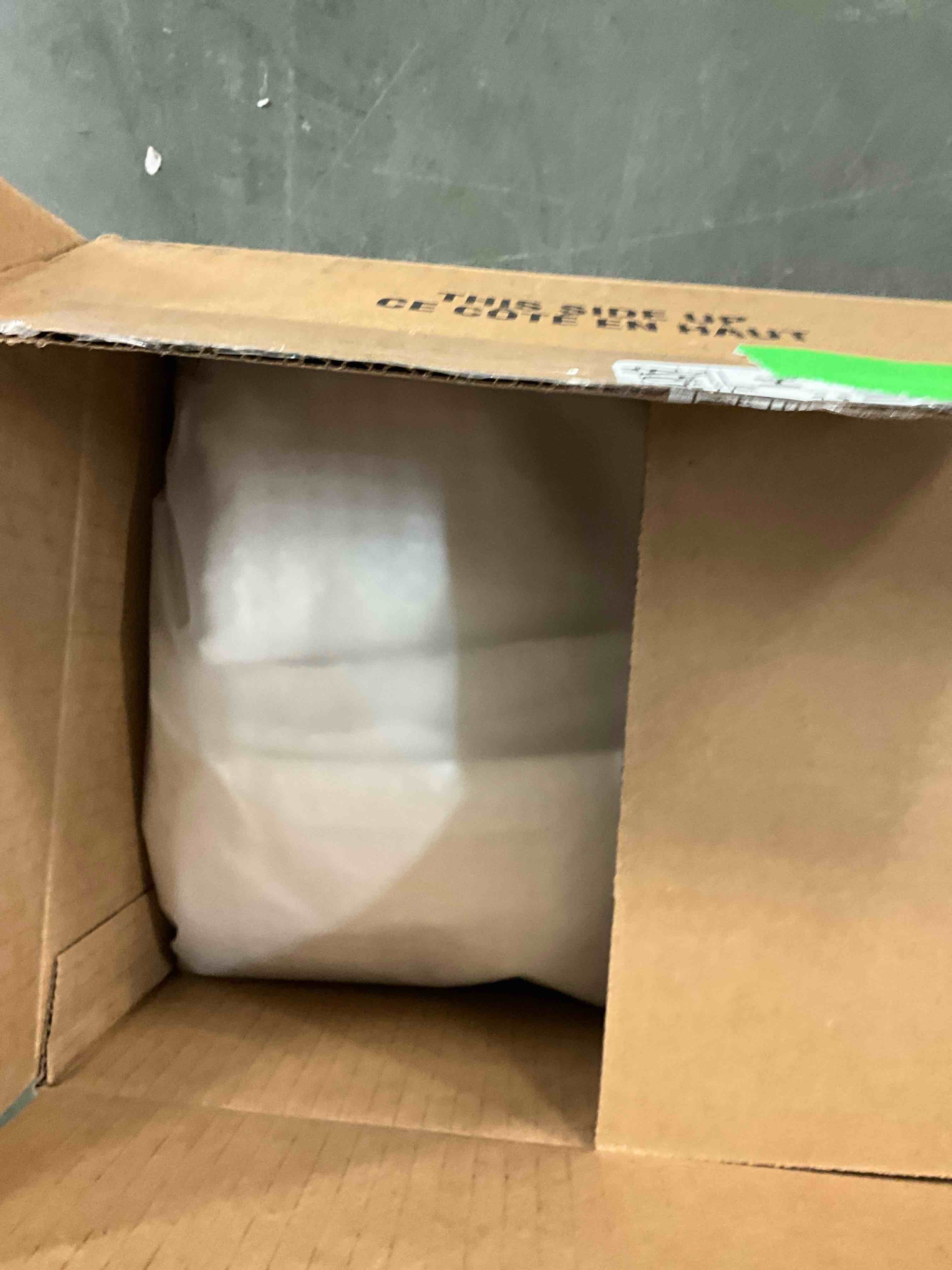 Condition photo showing Good Condition for Ikfashoni White Hookless Shower Curtain with Snap in Liner, Waffle Weave Fabric No Hook Waterproof Mesh Window Bathroom Curtain, 72"X74"