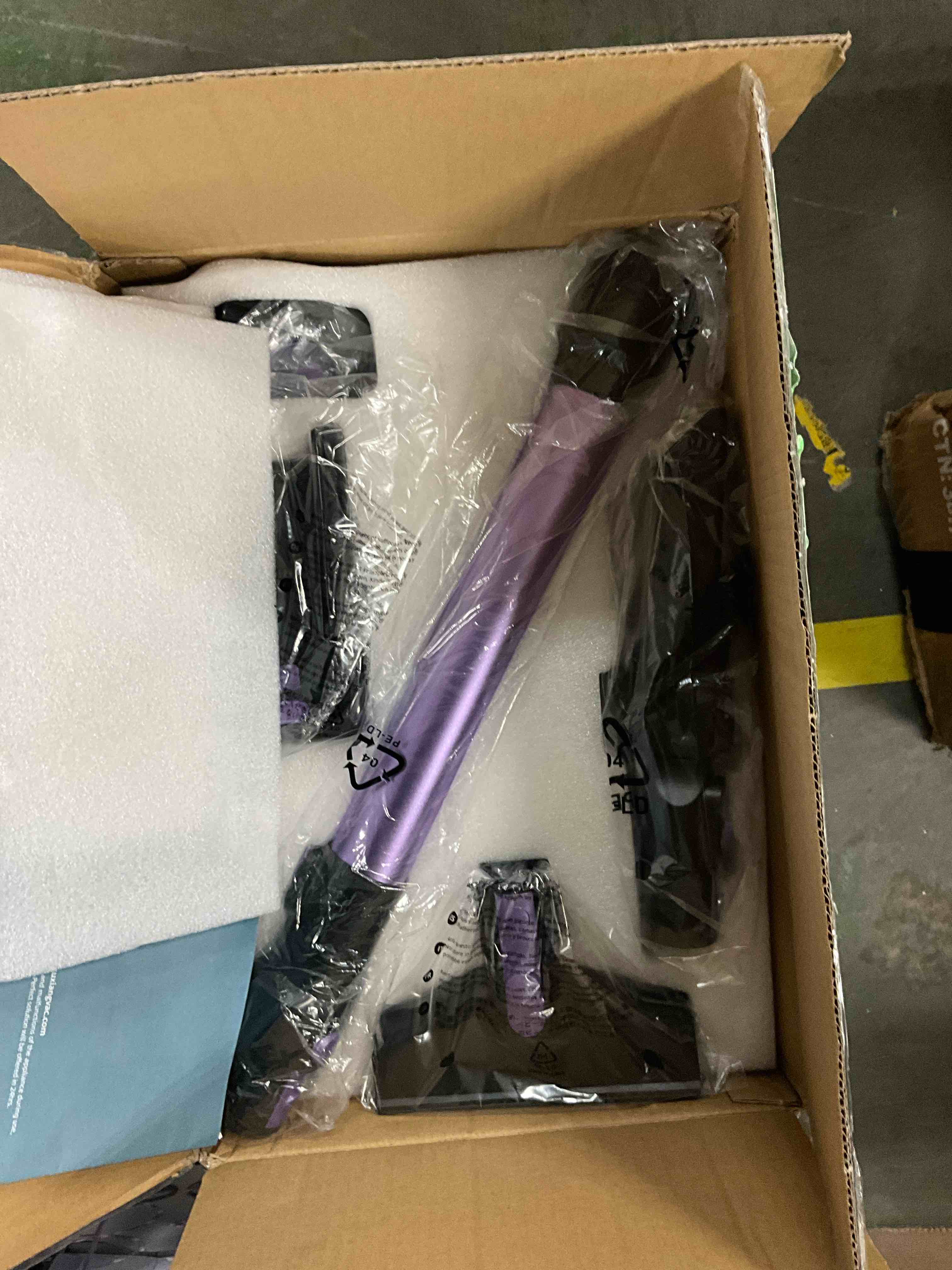 Condition photo showing New/Like New for Cocbny H28 Cordless Stick Vacuum Cleaner, 500W Brushless Motor, Self-Standing, 55 Min Runtime for Hard Floors & Carpets, Purple