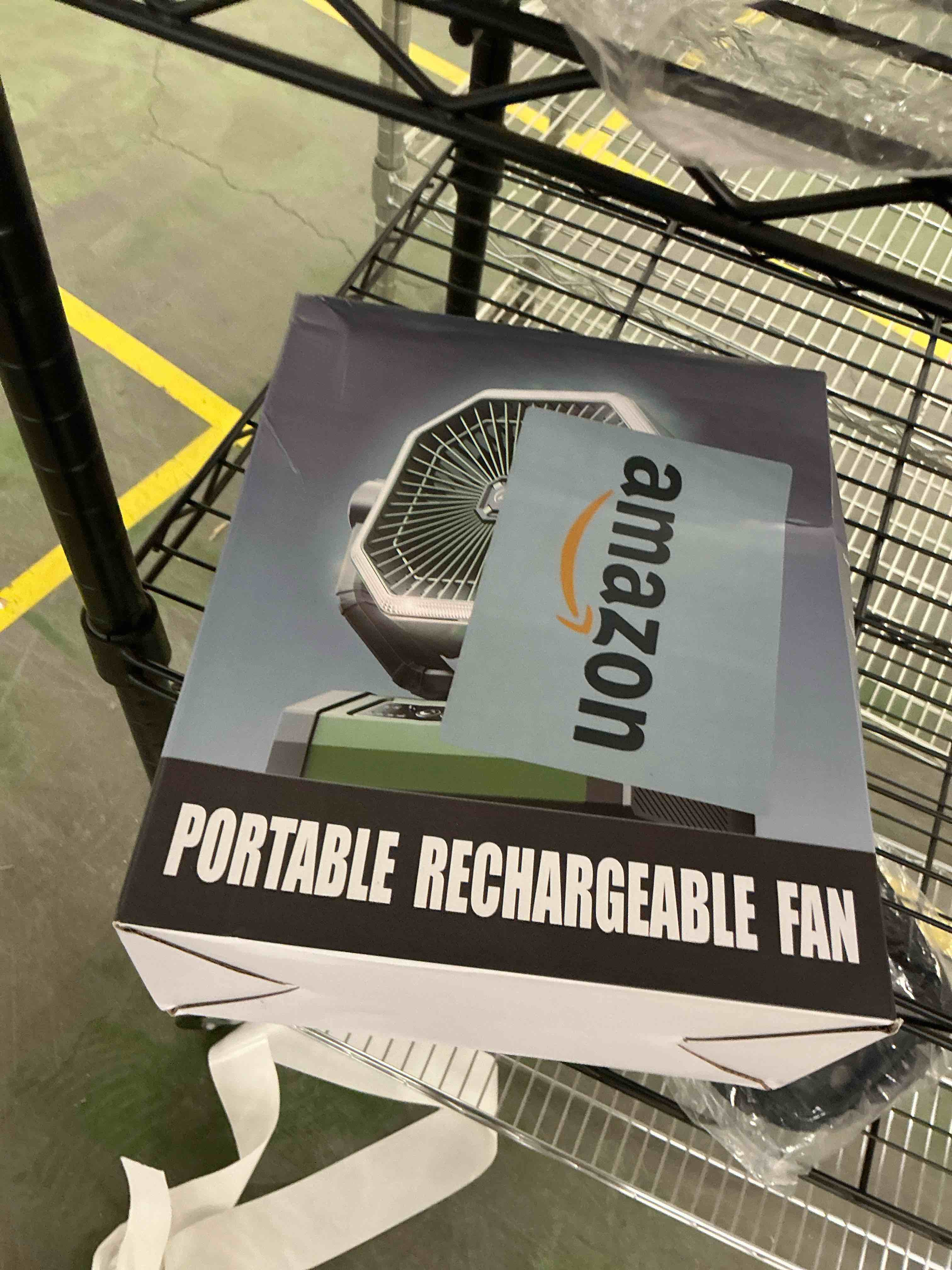 Condition photo showing New/Like New for Portable Fan 24000mAh Battery Powered with Remote & LED, 4 Speed Strong Airflow, Desk/Camping/Outdoor/Gym Fan for Office Travel Treadmill Camping Gear