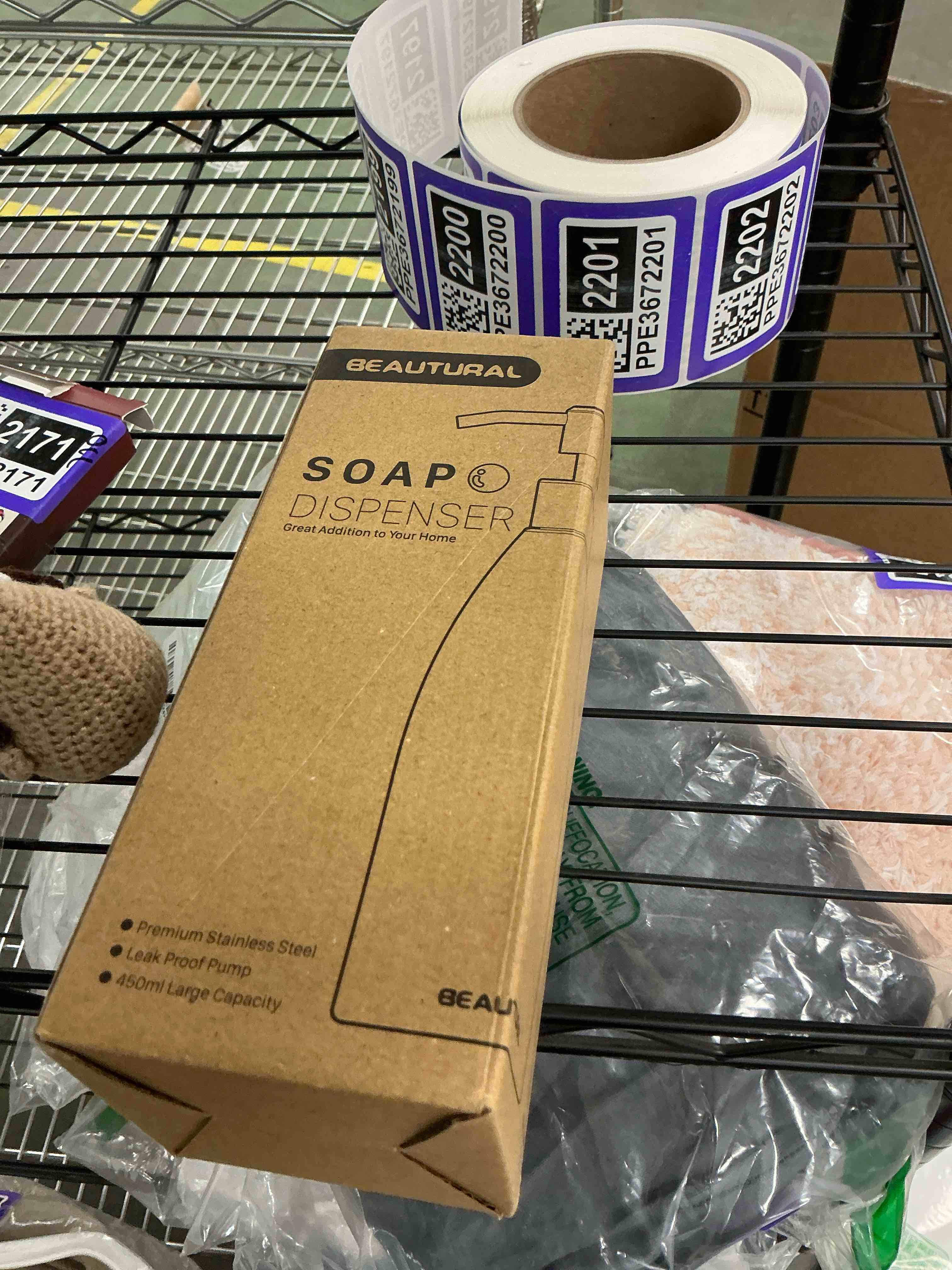 Condition photo showing New/Like New for BEAUTURAL 304 Stainless Steel Countertop Soap Dispenser 15.2 Oz, Rust-Proof Liquid Dish Soap Pump Bottle for Kitchen, Bathroom and Countertop Hand Lotion [2025 Upgraded]