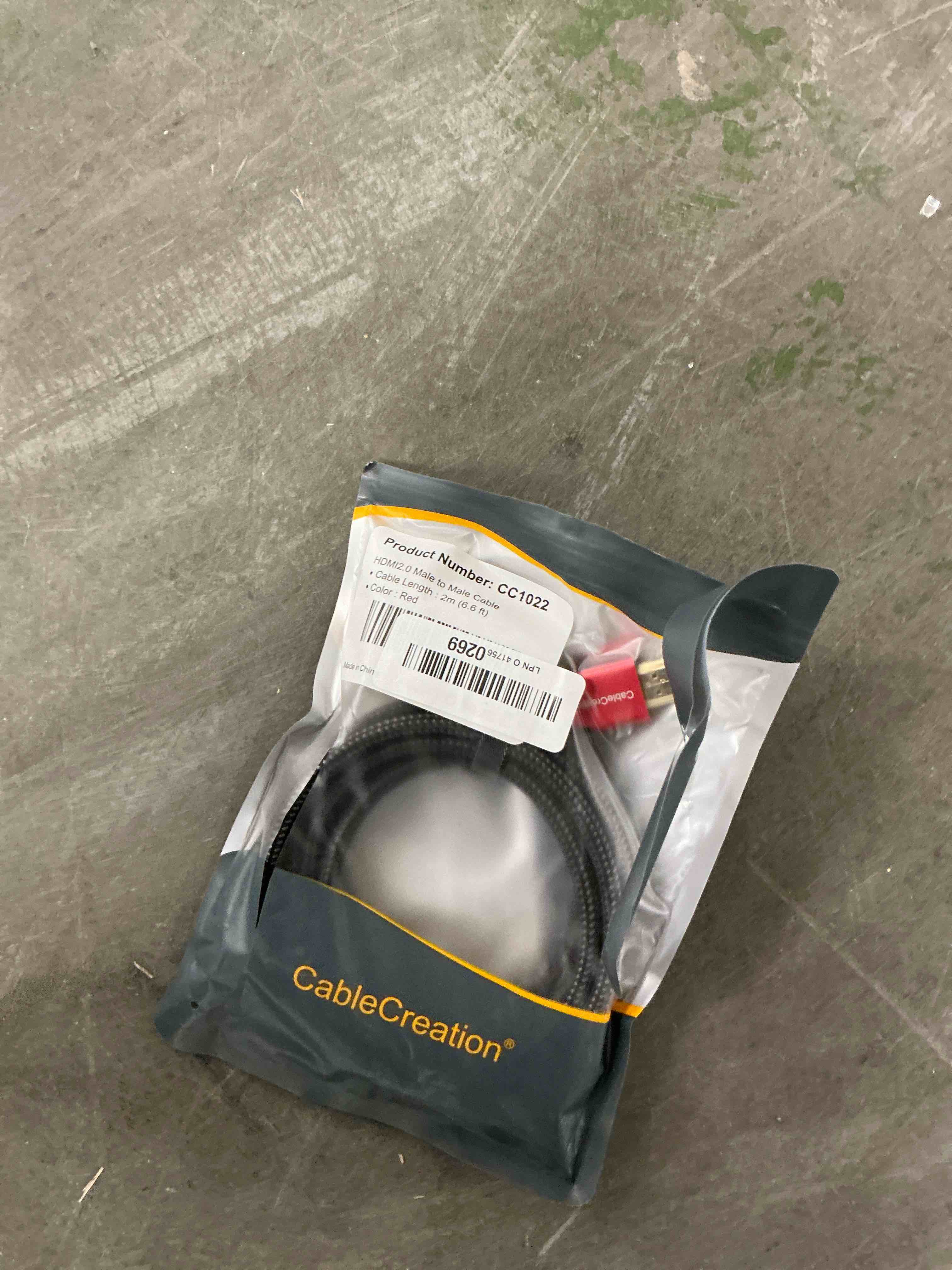 Condition photo showing Good Condition for CableCreation HDMI Cable 4K@60Hz, 6ft High-Speed 18Gbps, 4K HDR, 3D, Grey Male to Male Braided HDMI Cord for TV, Monitor, Xbox One, PS4 and More
