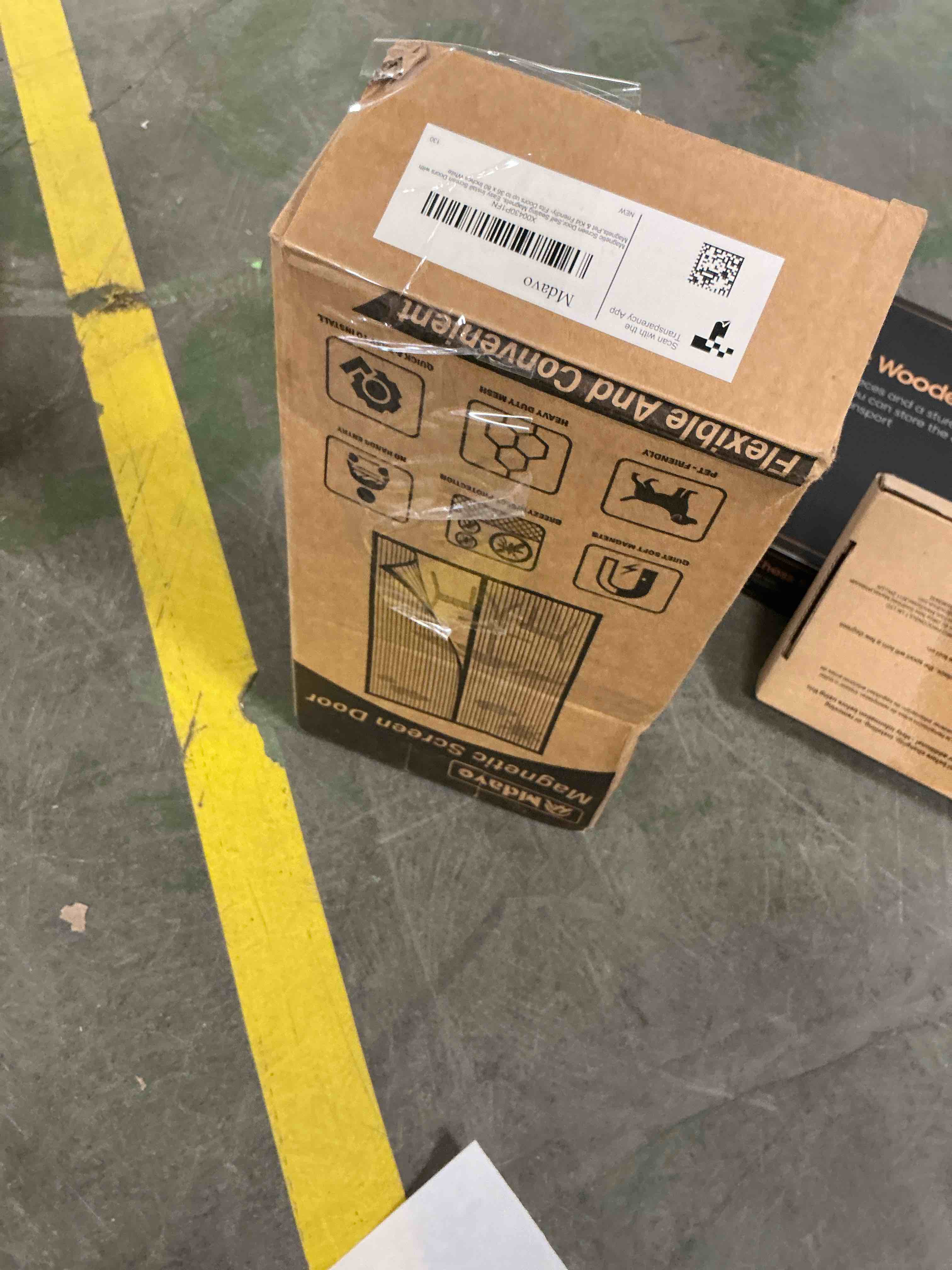 Condition photo showing Good Condition for Magnetic Screen Door,Self Sealing Magnets, Easy Install Screen Doors with Magnets,Pet & Kid Friendly- Fits Doors up to 36 x 80 Inches White Fit Door Size 36 x 80 IN White