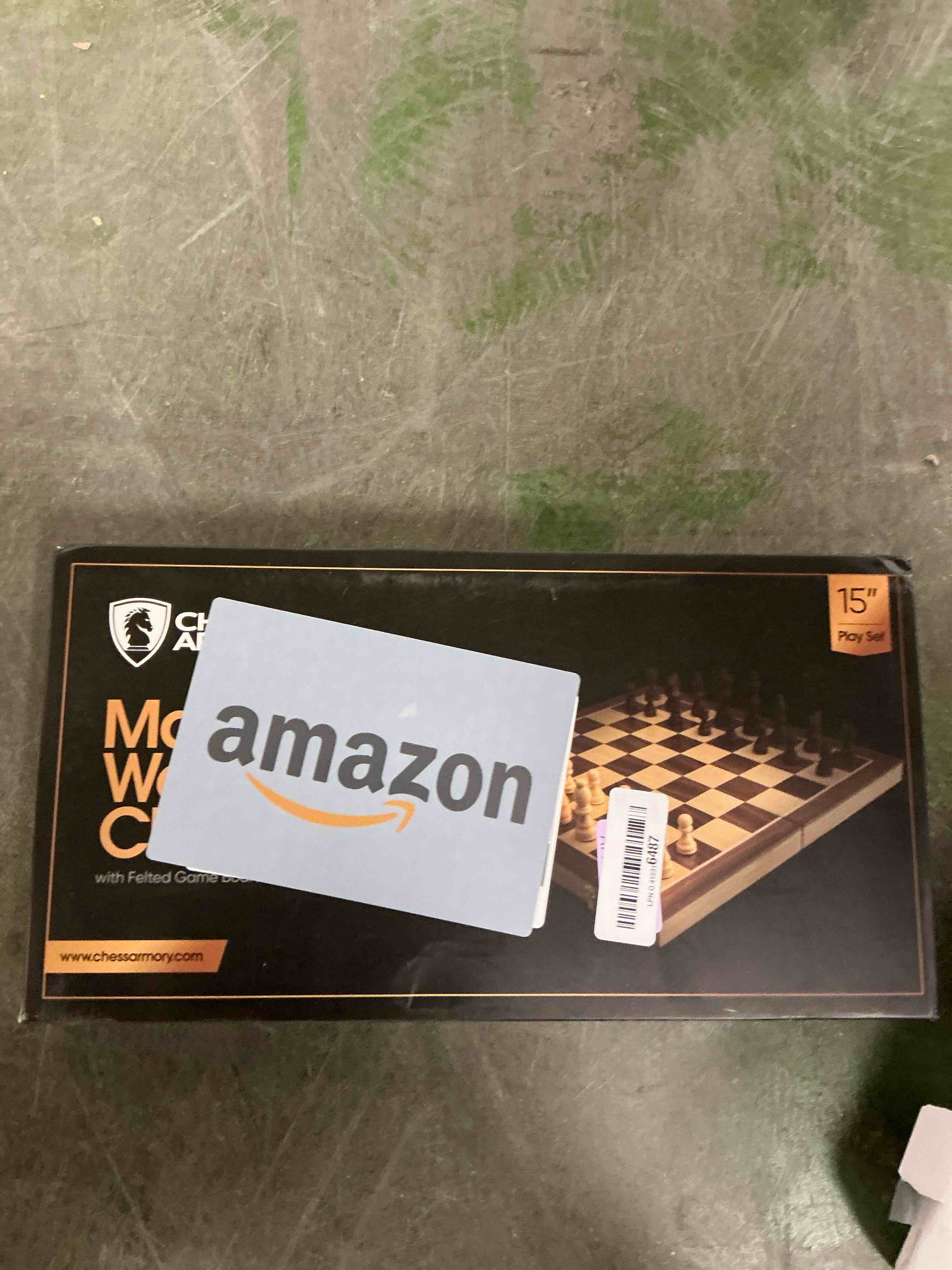 Condition photo showing Good Condition for 15 Inch Magnetic Wooden Chess Set for Adults & Kids - Folding Travel Chess Board with Handcrafted Staunton Pieces, Extra Queens, and Storage Slots