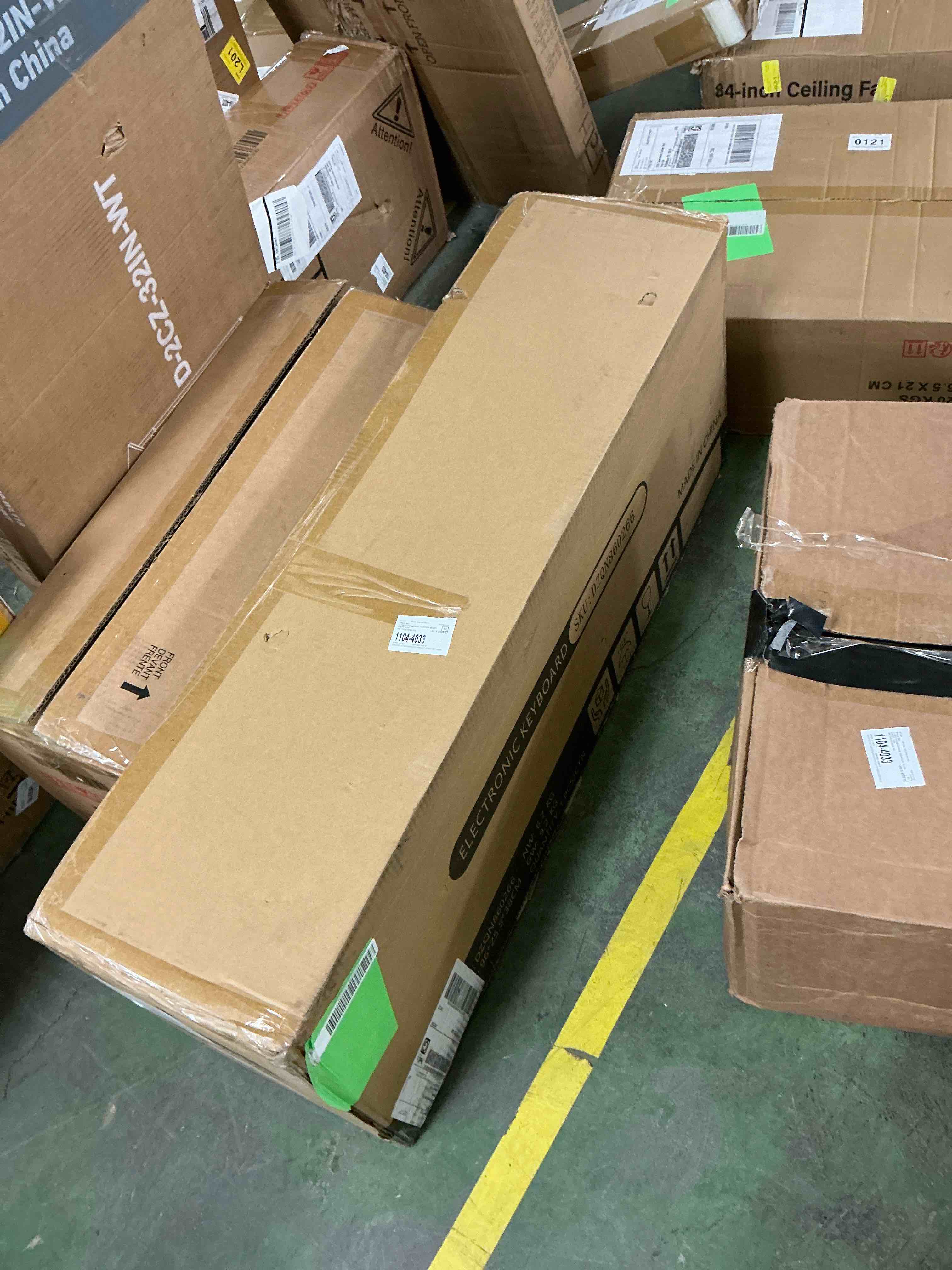 Condition photo showing New/Like New for Furnibear 61-Key Piano Keyboard with Lighted Keys  Stand  Bench  Microphone  Headphone  Electronic Keyboard Piano Set  Black