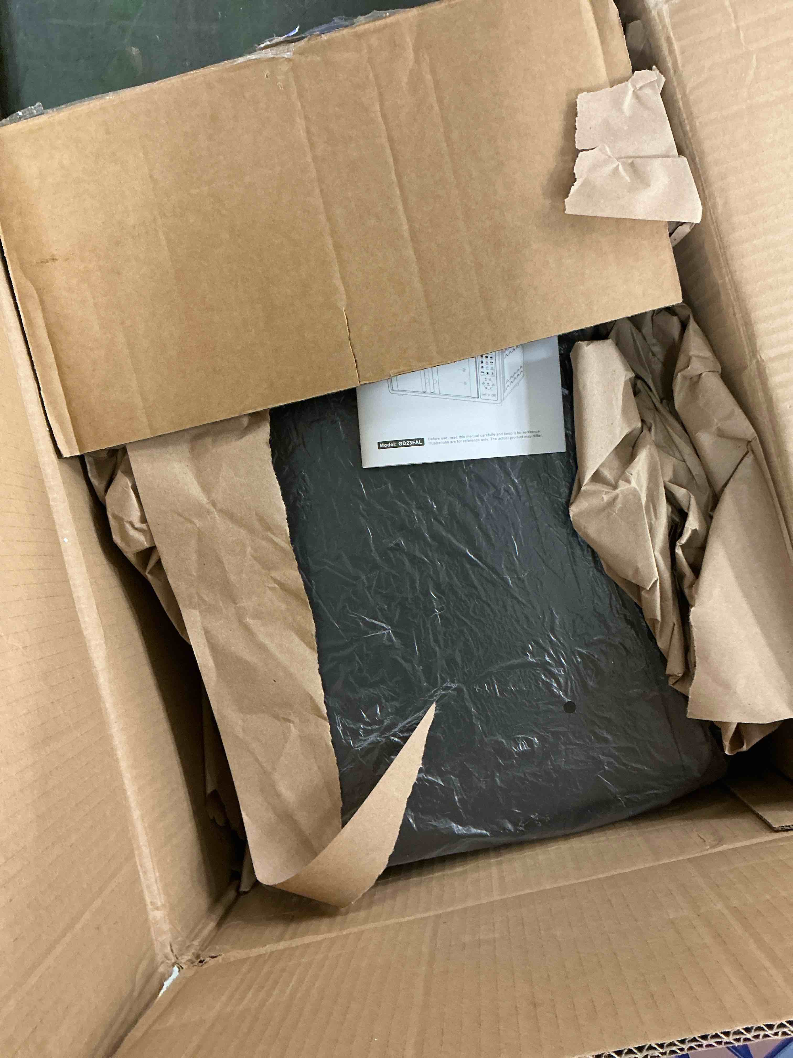 Condition photo showing Good Condition for 25QT French Door Air Fryer Toaster Oven Combo, Bake, Broil, Roast, 19 Cooking Functions and Digital Controls, NTC Precise Temp Control, 1700W Powerful Heating, Stainless Steel Easy to Clean