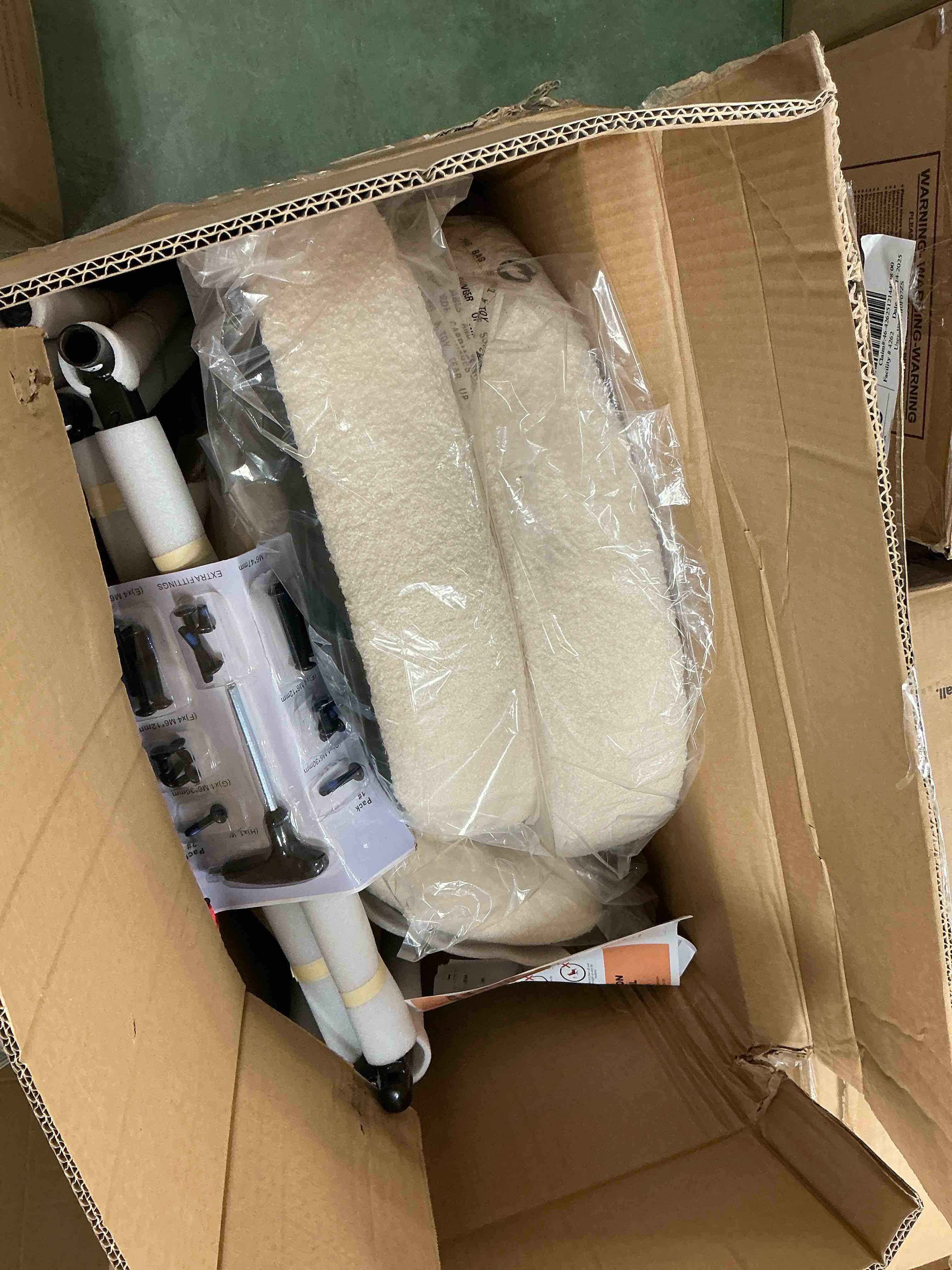 Condition photo showing Good Condition for edx Upholstered Dining Chairs, Mid Century Modern Round Dining Room Chairs for Vanity For Living Room Set of 2, White