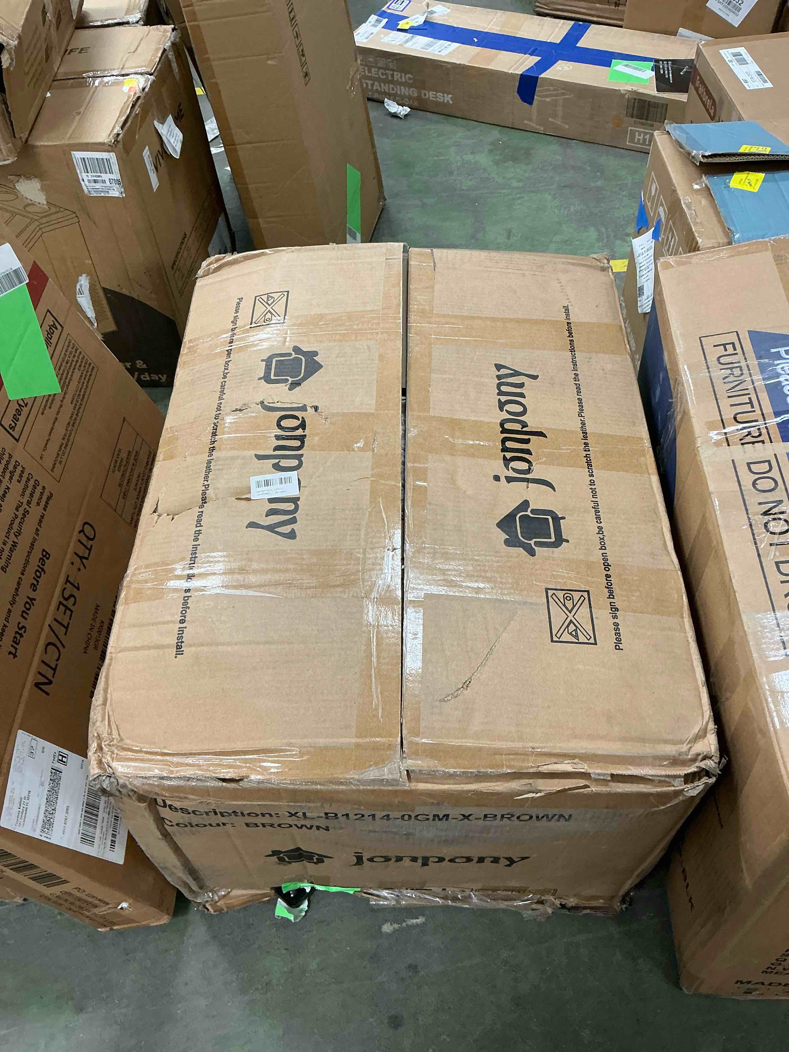 Condition photo showing New/Like New for JONPONY Massage Swivel Rocker Recliner Chair with Vibration Massage and Heat Ergonomic Lounge Chair for Living Room with Rocking Function and Side Pocket, 2 Cup Holders, USB Charge Port,Brown