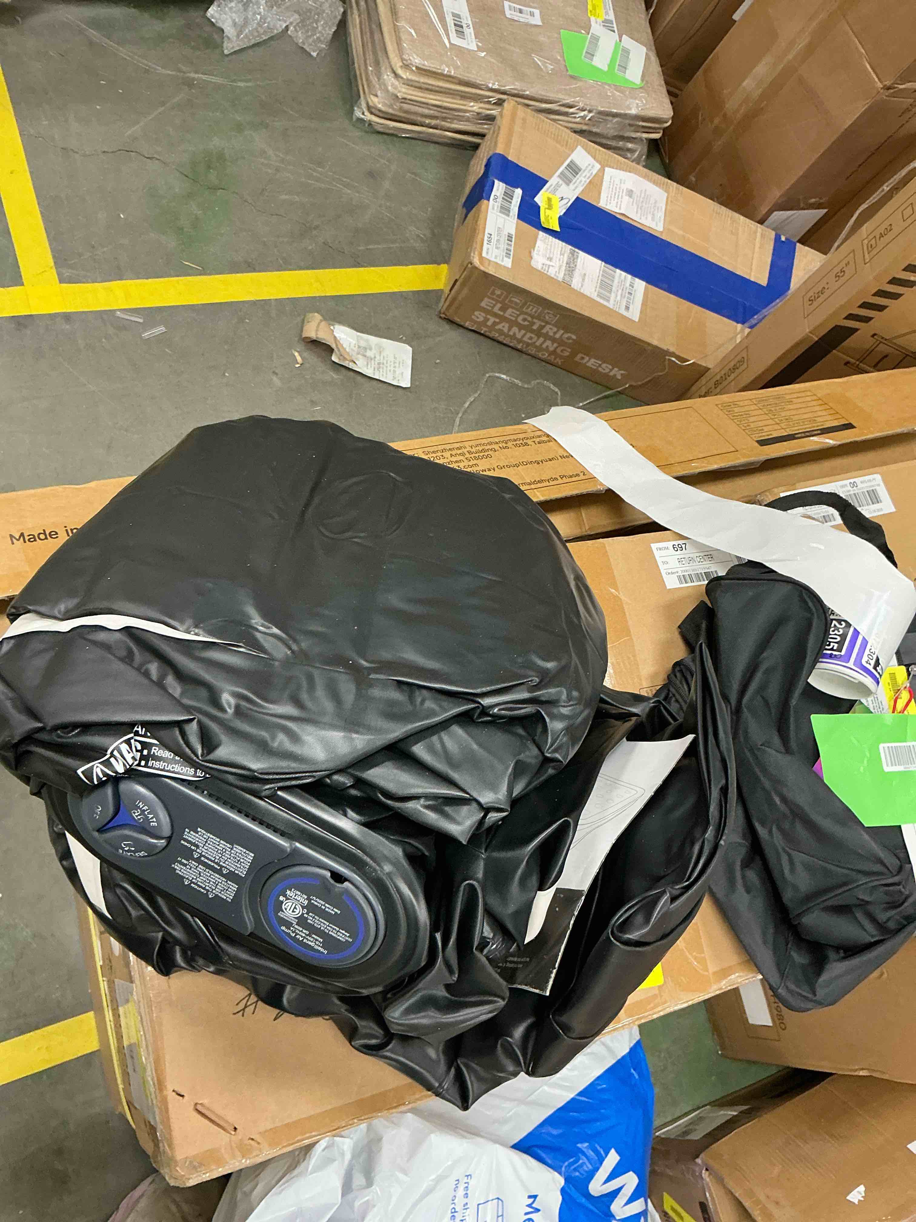 Condition photo showing As Is for CONCETTA Queen Size 18" Air Mattress, Inflatable Bed with Built-in Pump, Quick Setup & Comfortable Support for Home and Travel