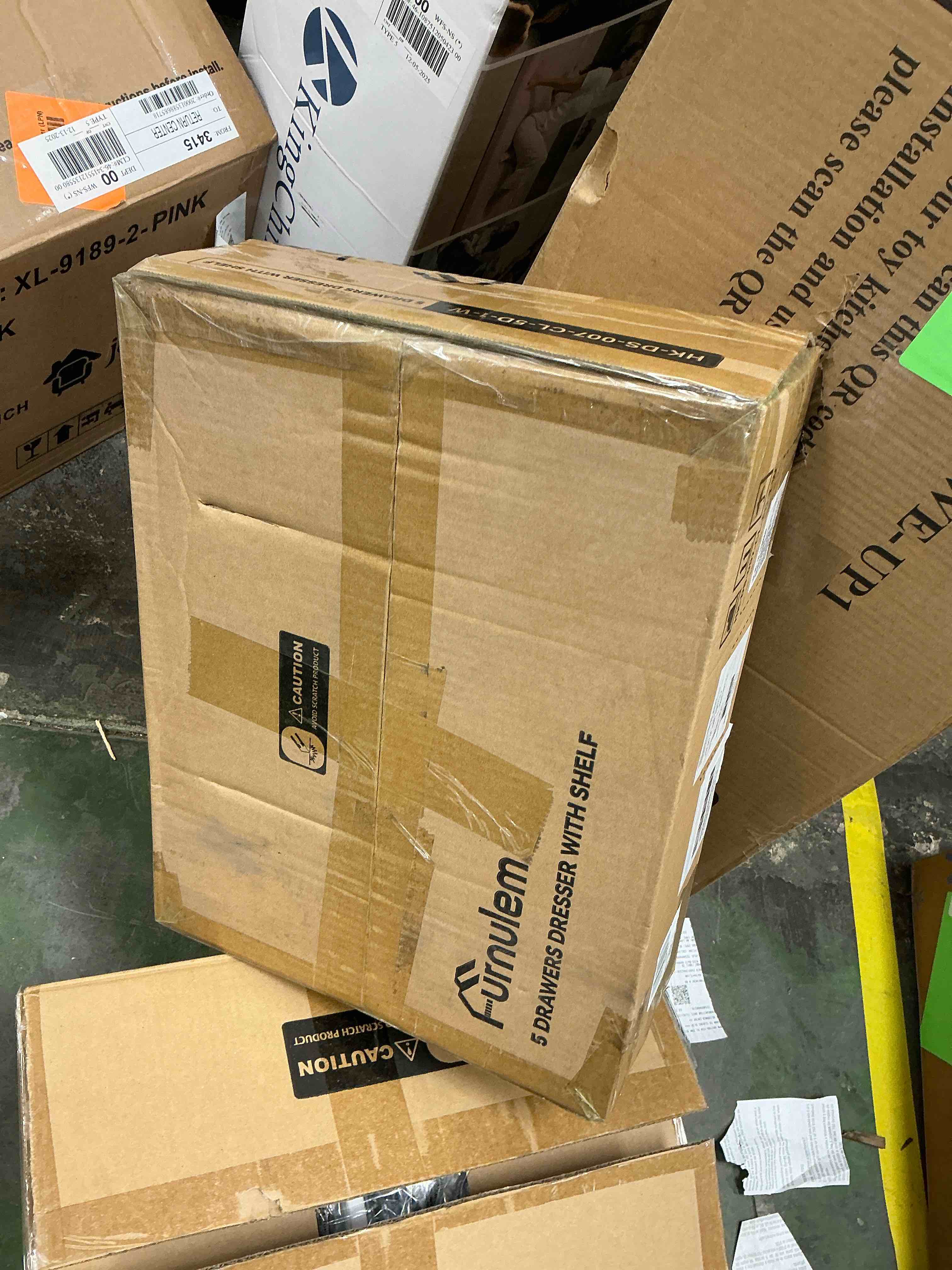 Condition photo showing New/Like New for TYDIMOR Small Dresser for Bedroom, 5 Drawer with Charging Station, White, Ideal for Adults