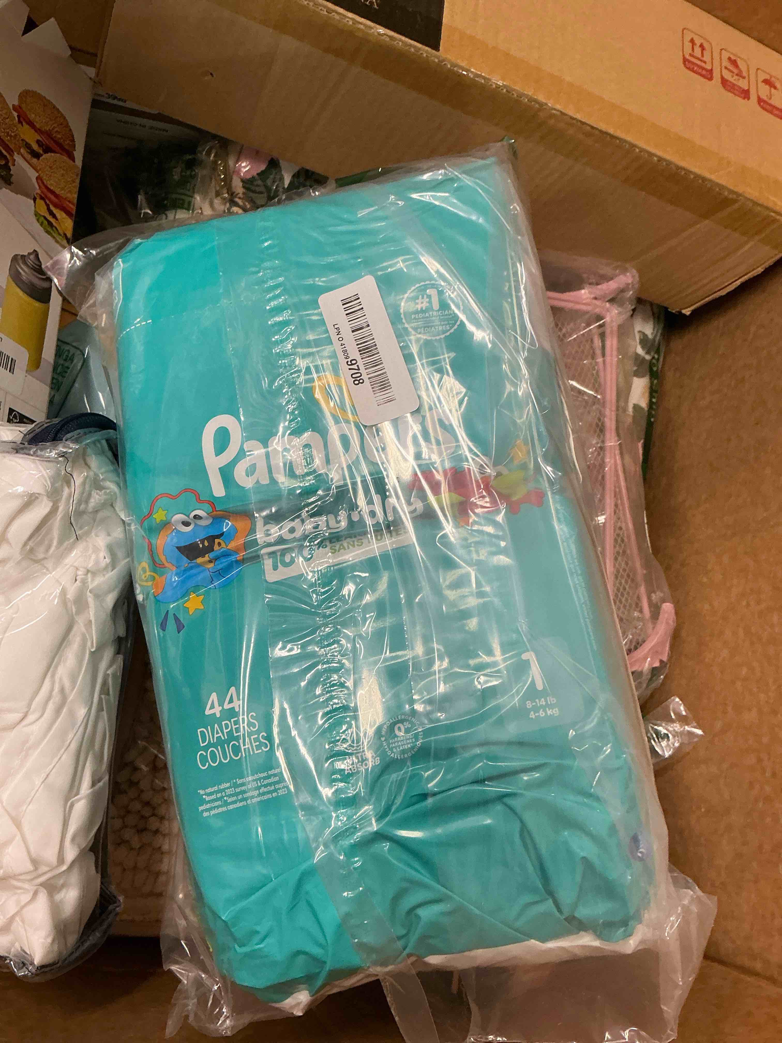 Condition photo showing Good Condition for Pampers Diapers - Baby Dry - Size 1, 44 Count, Absorbent Disposable Infant Diaper (Packaging May Vary) Size 1 44