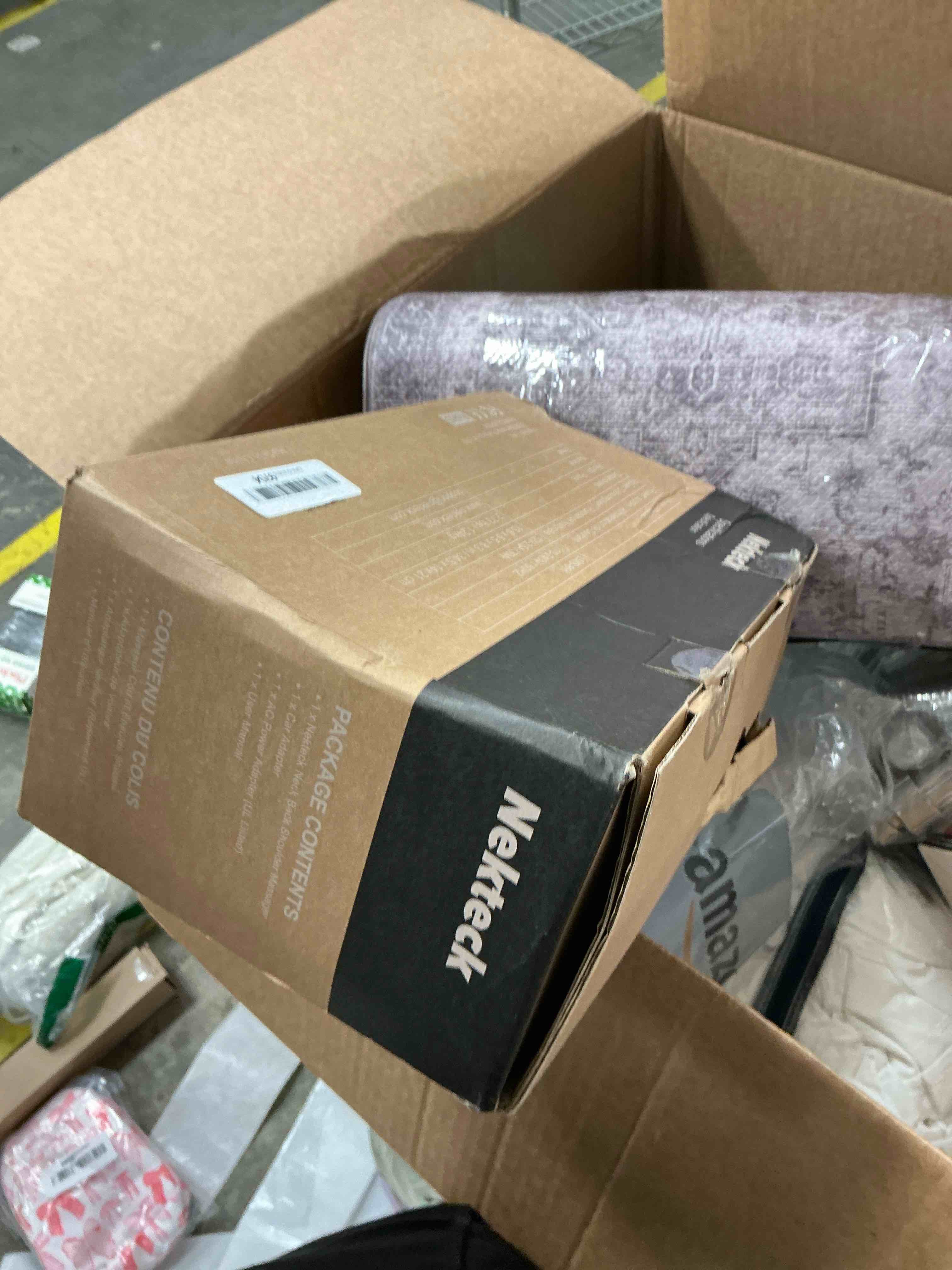 Condition photo showing Good Condition for Nekteck Shiatsu Neck and Back Massager with Soothing Heat, Electric Deep Tissue 3D Kneading Massage Pillow for Shoulder Leg Full Body Muscle Pain Relief, Car Office and Home Use Blue