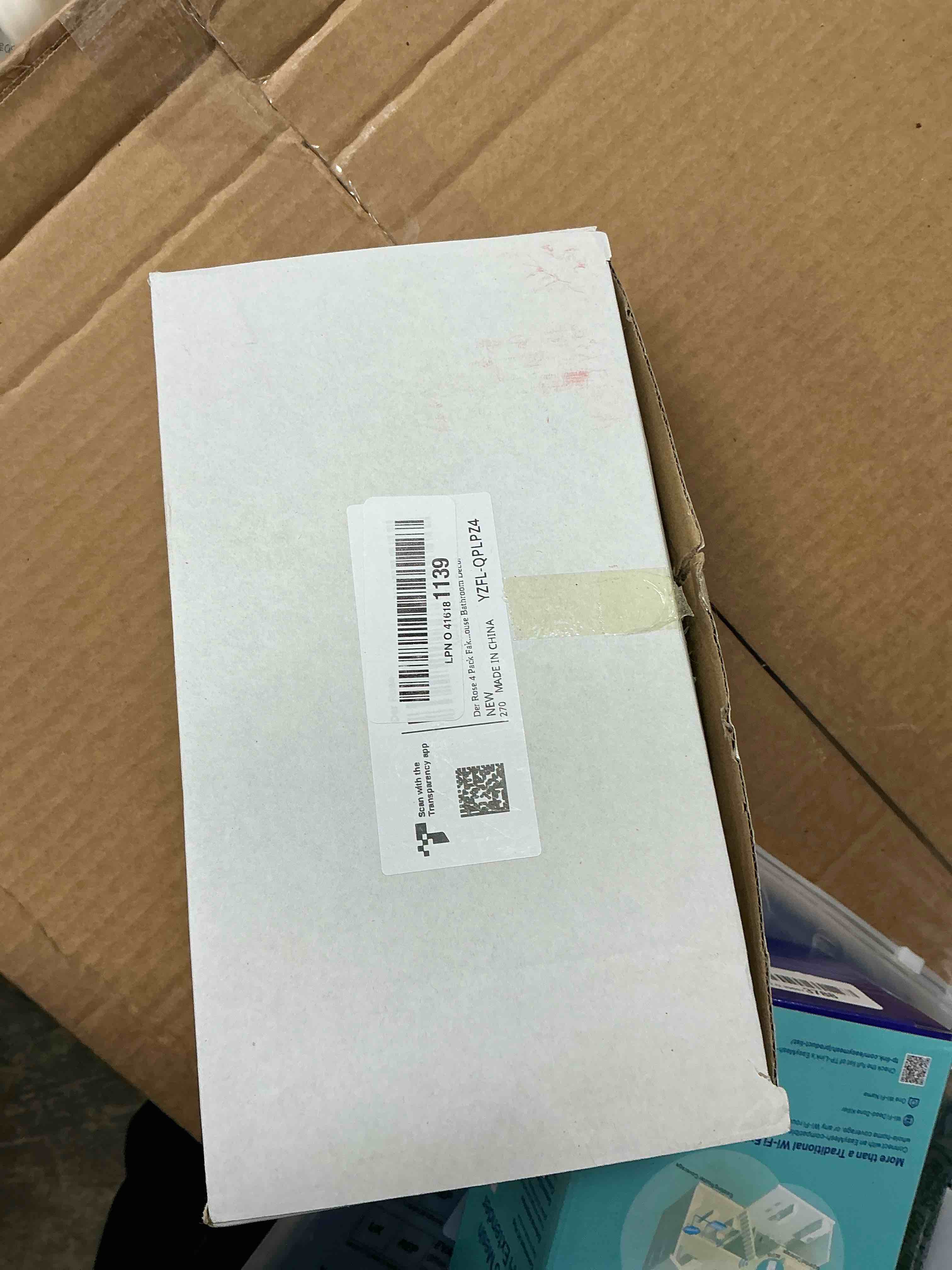 Condition photo showing Good Condition for Der Rose 4 Pack Fake Plants Mini Artificial Greenery Potted Plants for Home Decor Indoor Office Table Room Farmhouse Bathroom Decor Grey