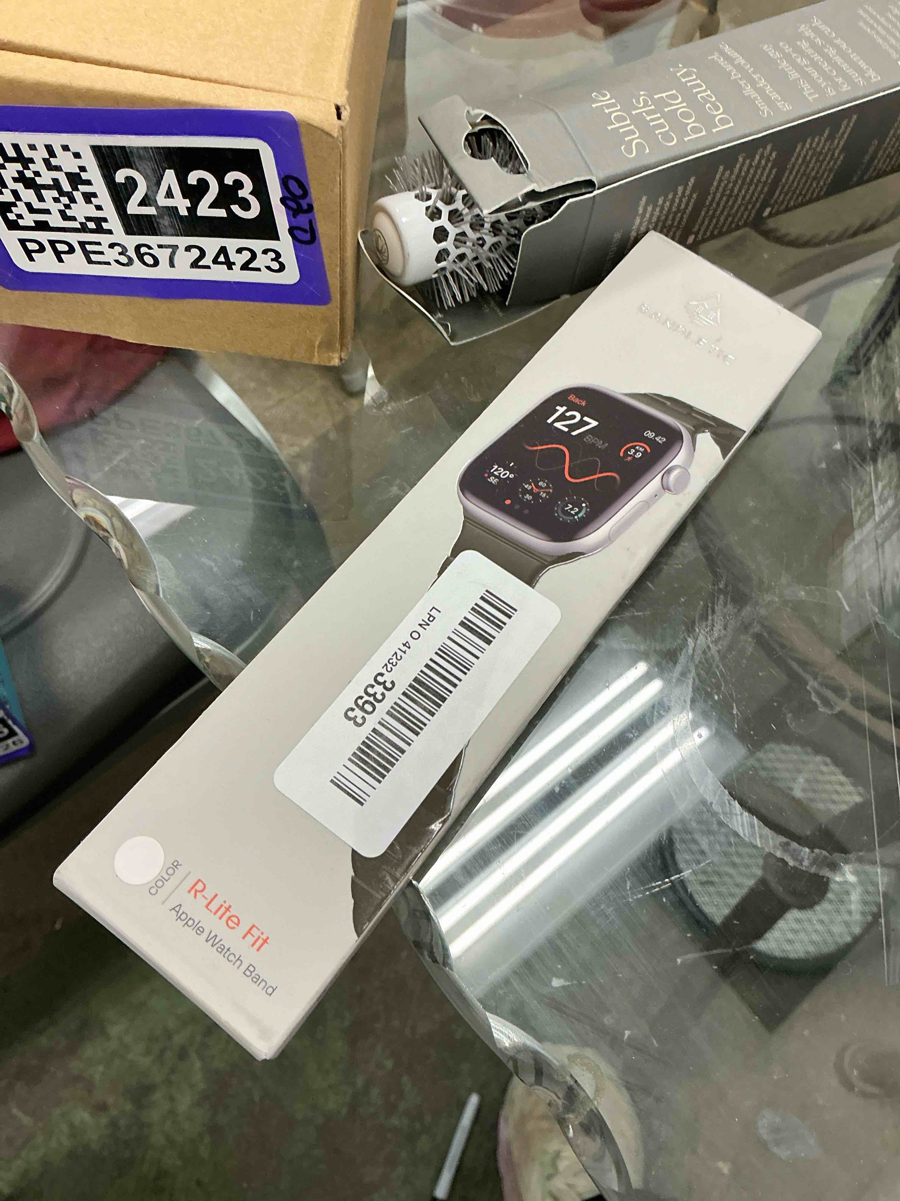 Condition photo showing Good Condition for Magnetic Silicone Watch Band Compatible with Apple Watch Bands for Women 40mm 41mm 42mm 38mm, Soft Sport Strong Magnet Strap Replacement for iWatch Series 10 9 8 7 6 5 4 3 2 1, Starlgiht Starlight 38mm/40mm/41mm/42mm(Series 10)
