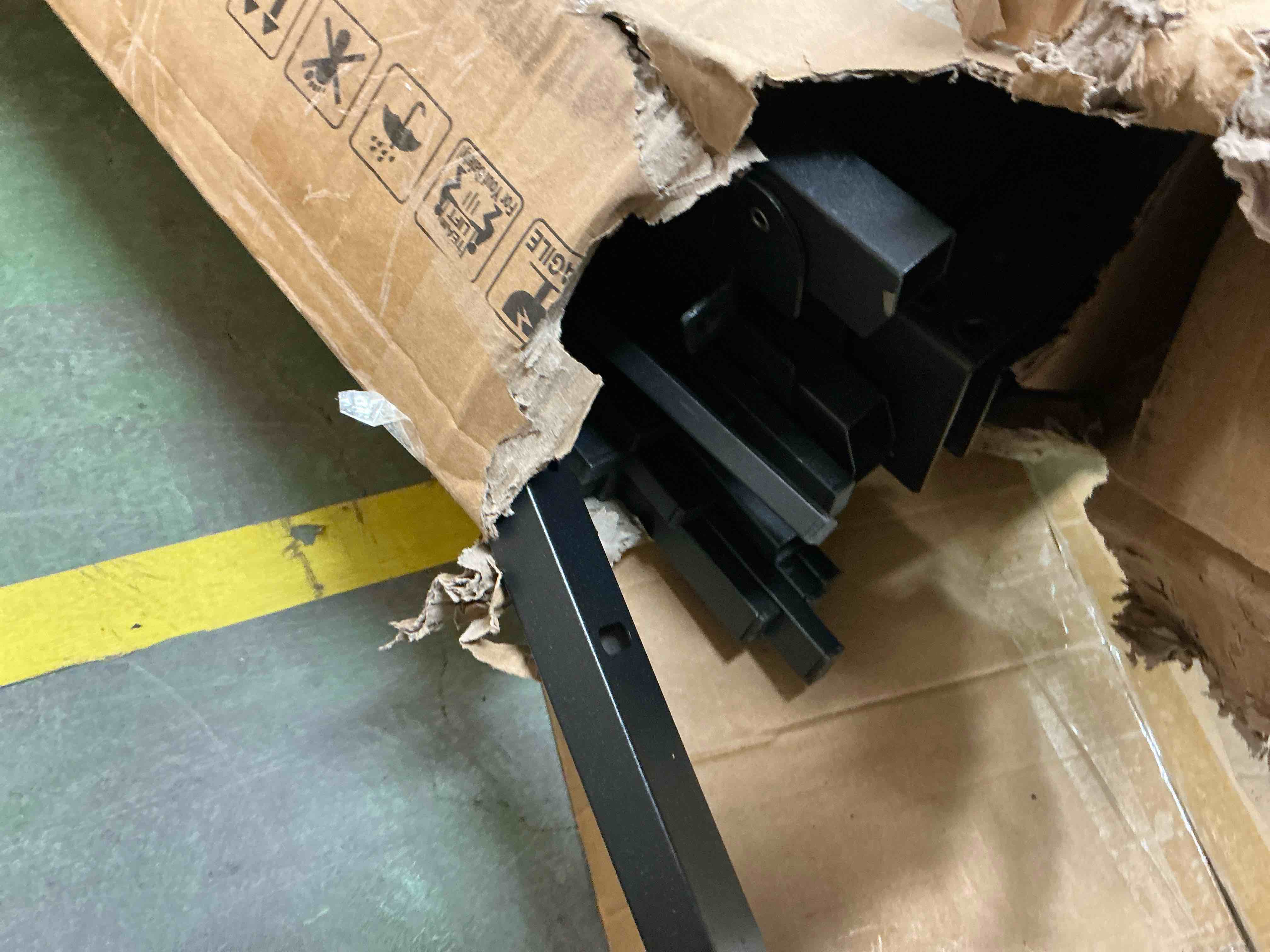 Condition photo showing Good Condition for Capri King Bed Frame, 18 inch High Metal Platform Bed Frame, 2200 LBS Weight Capacity, Heavy Duty, Noise Free, Easy Assembly, Black