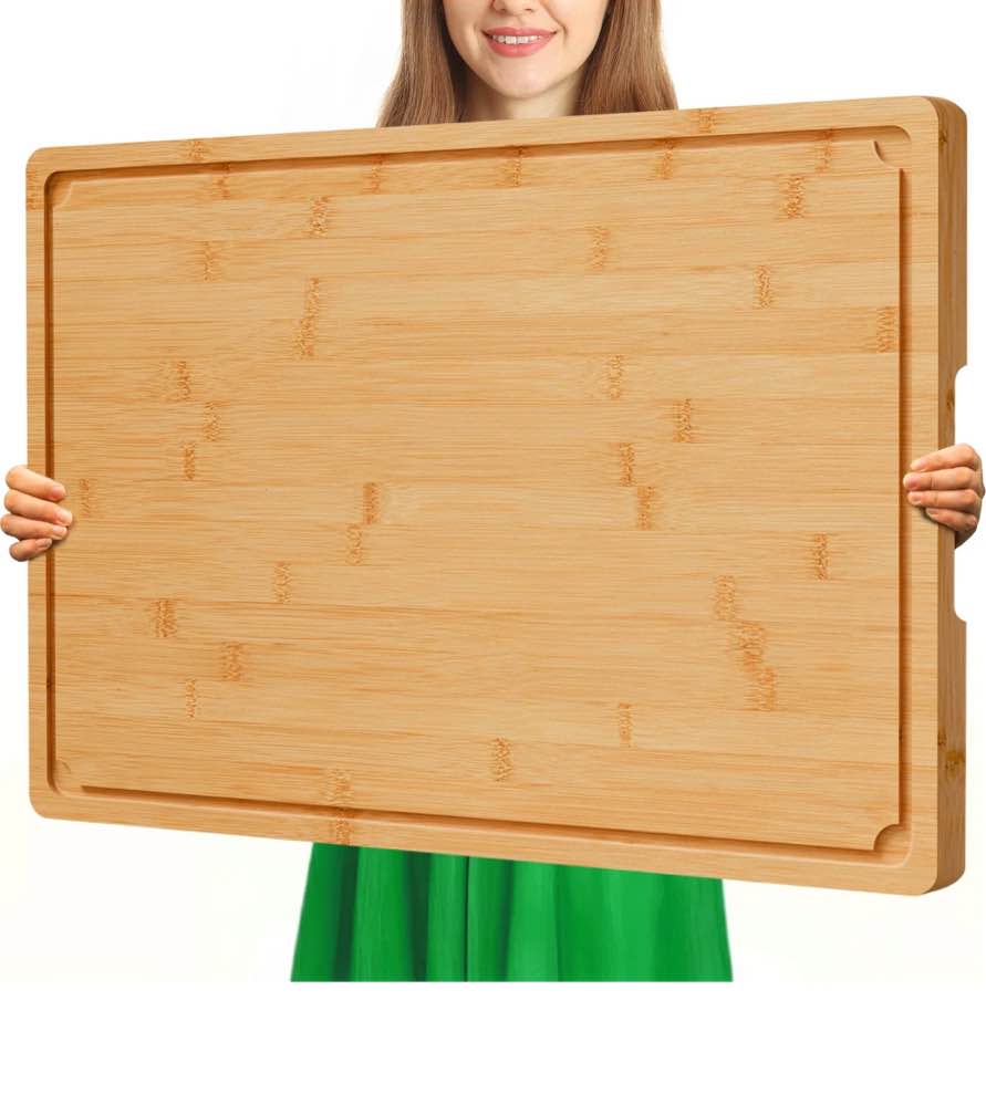 Empune 30 x 20 Extra Large Bamboo Cutting Board, Wooden Chopping Board for Kitchen, Stove Top Cover Large Charcuterie Board, Over the Sink Cutting Board, 4XL