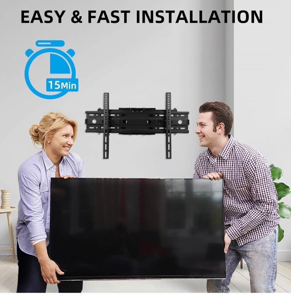 Full Motion TV Wall Mount Bracket 32 to 65 80 inch TV Stand with Articulating Swivel Tilt Extension