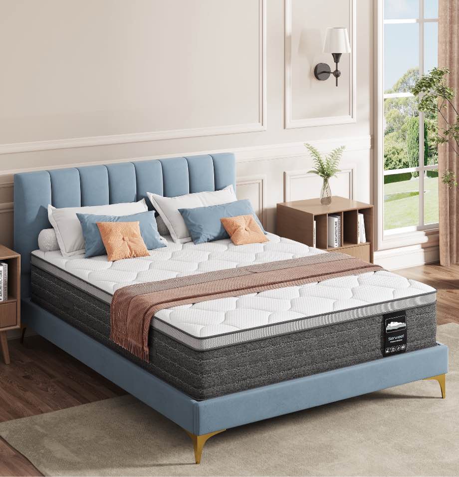 Serweet Queen Mattress  10 Inch Hybrid Mattress in a Box  Medium Firm