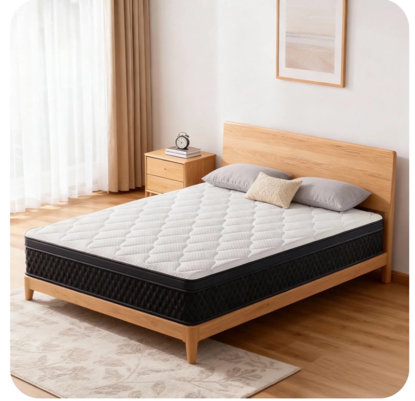 EDX 10 Inch Full Mattress with Individually Pocketed Springs, Memory Foam Hybrid Mattress in a Box for Isolate Motion, CertiPUR-US Certified