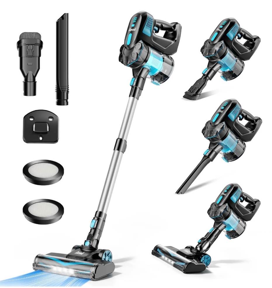 inse cordless vacuum cleaners  6-in-1 lightweight stick vacuum for hardwood floor carpet pet hair  v770
