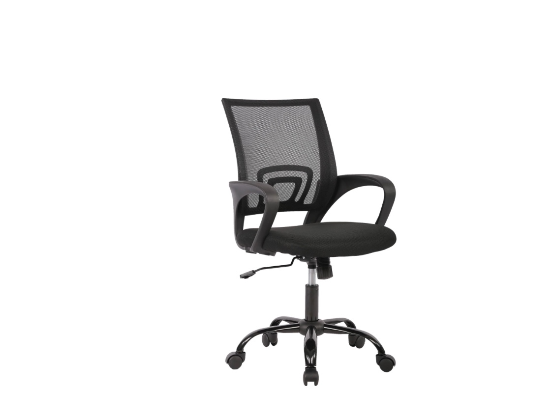 JONPONY Ergonomic Office Chair, Lumbar Support, Adjustable Height with Armrests for Adults,Black