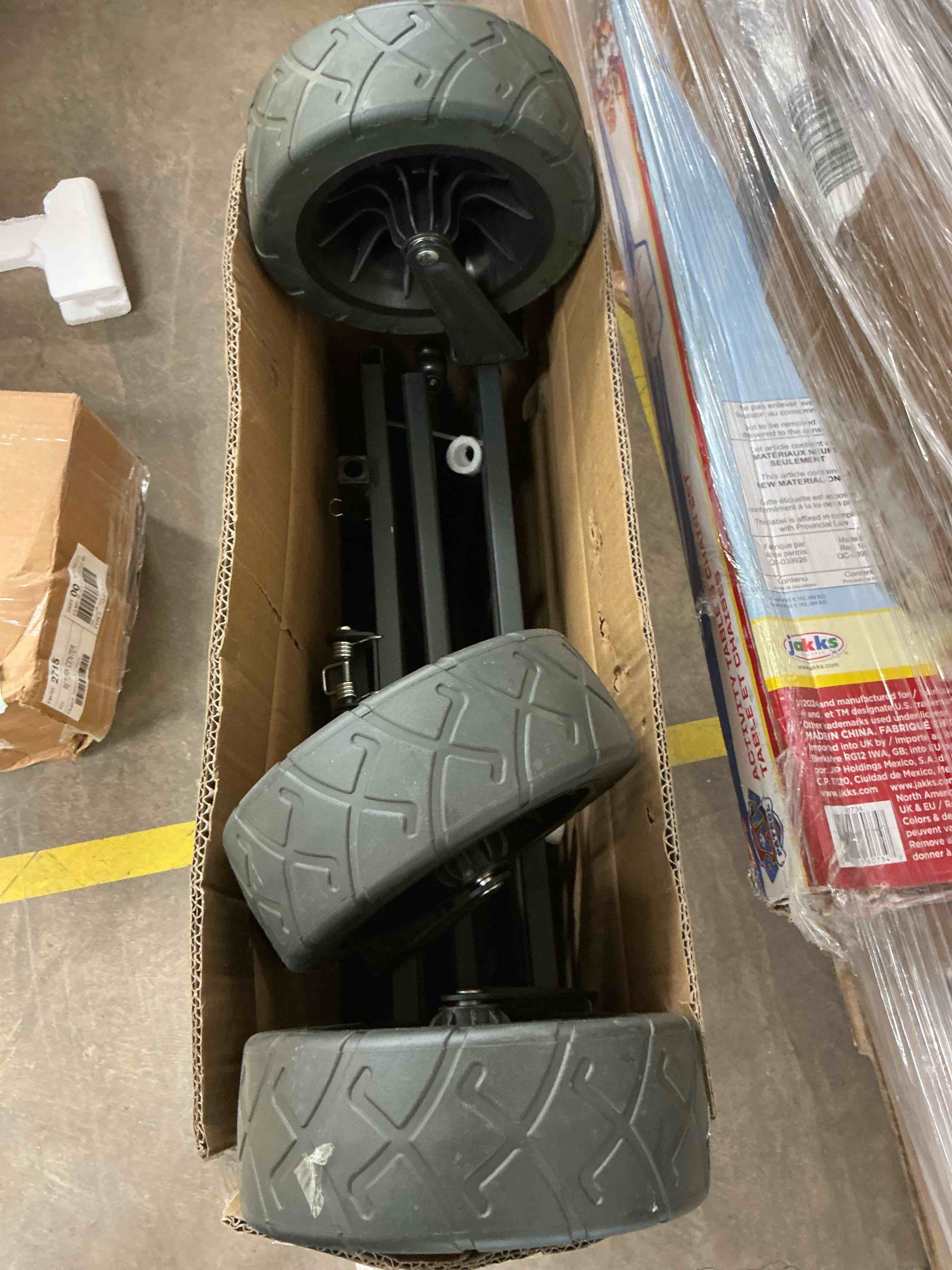 Condition photo showing As Is for GVDV Collapsible Folding Wagon, 550LBS Large Heavy Duty Utility Cart with All-Terrain Wheels and Adjustable Handles for Shopping, Camping, Sports, Outdoor, Beach, Black