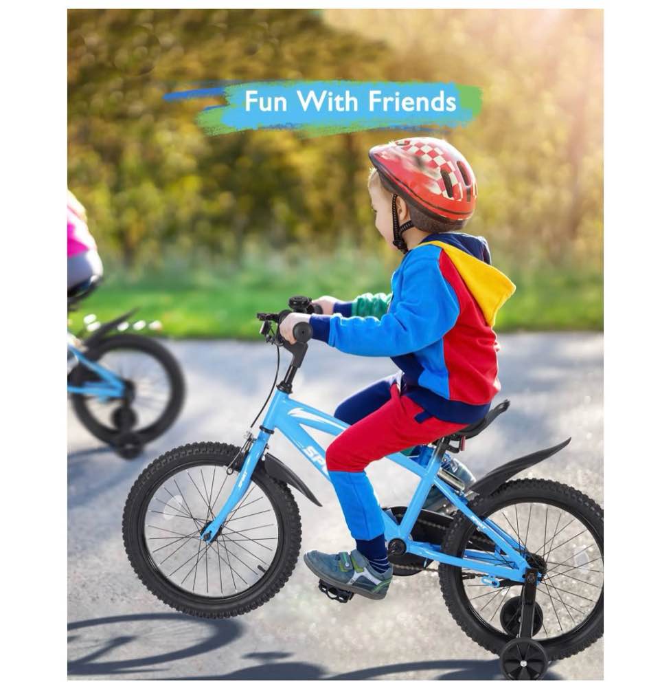 naipo 16  kids girls and boys blue bike for age 4-8 years old