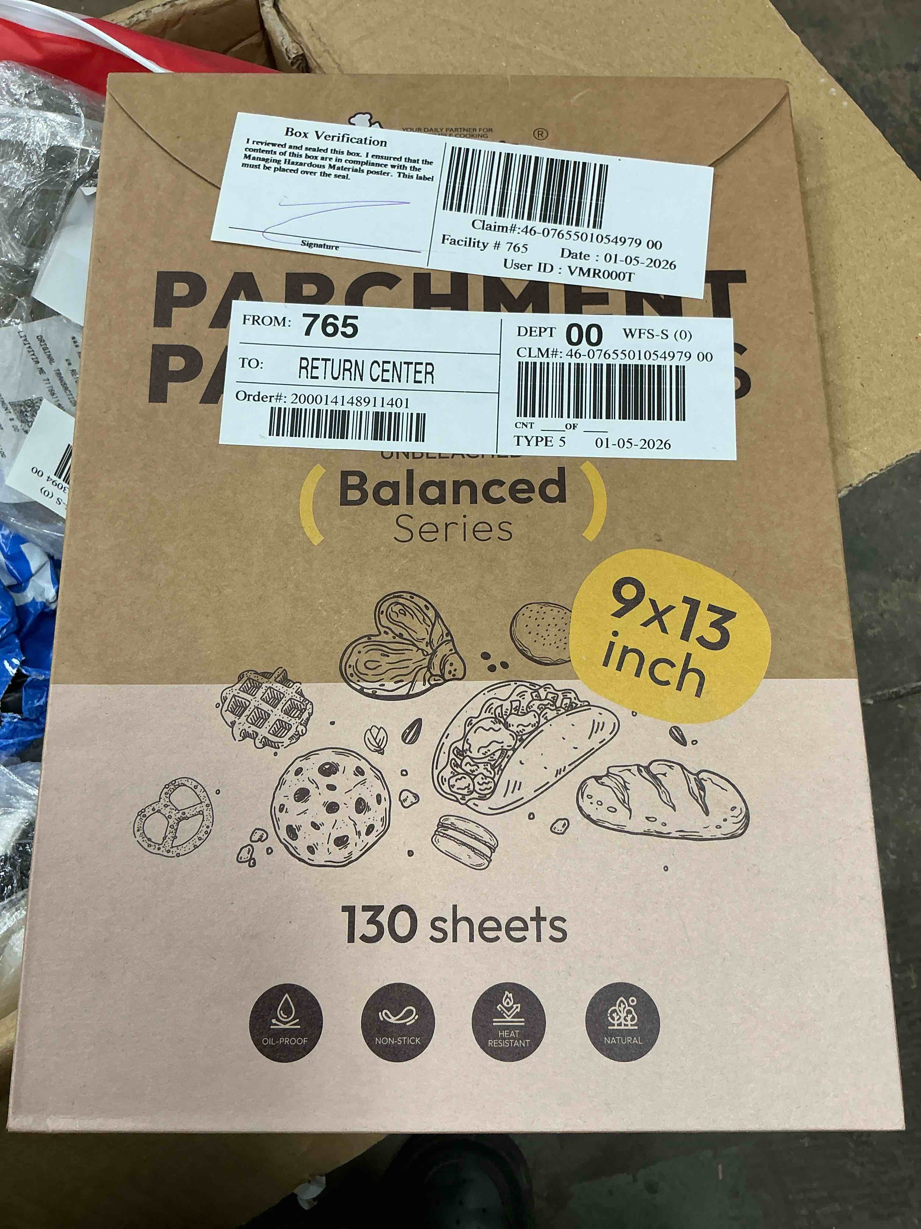 Condition photo showing New/Like New for Katbite 130 Pcs Parchment Paper Sheets, 9x13 Inches Unbleached Baking Paper Non-Stick for Gently Baking, Pre-cut Parchment Paper Suitable for Baking, Cooking,Air Fryer [Balanced Series] 9x13 Inch 130 Pcs