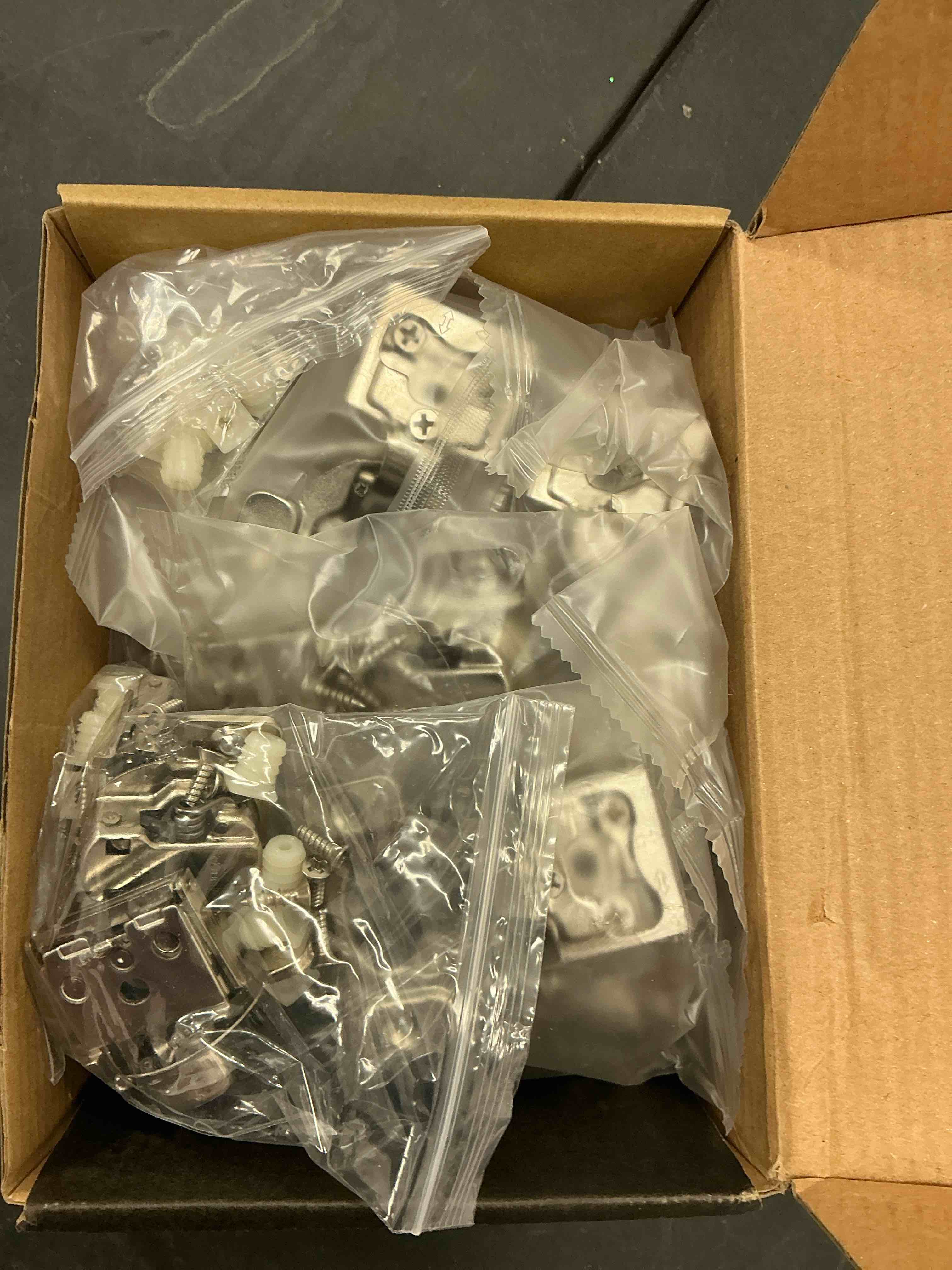 Condition photo showing Good Condition for Chibery 20 Pack 1/4" Small Overlay 4D Concealed Hinges for Face Frame Door, Soft Close On/Off Switch, Self Closing, 105° Open Angle Concealed Stainless Steel Hinges for Framed Cabinet, Satin Nickel 1/4" Overlay 20 Pack