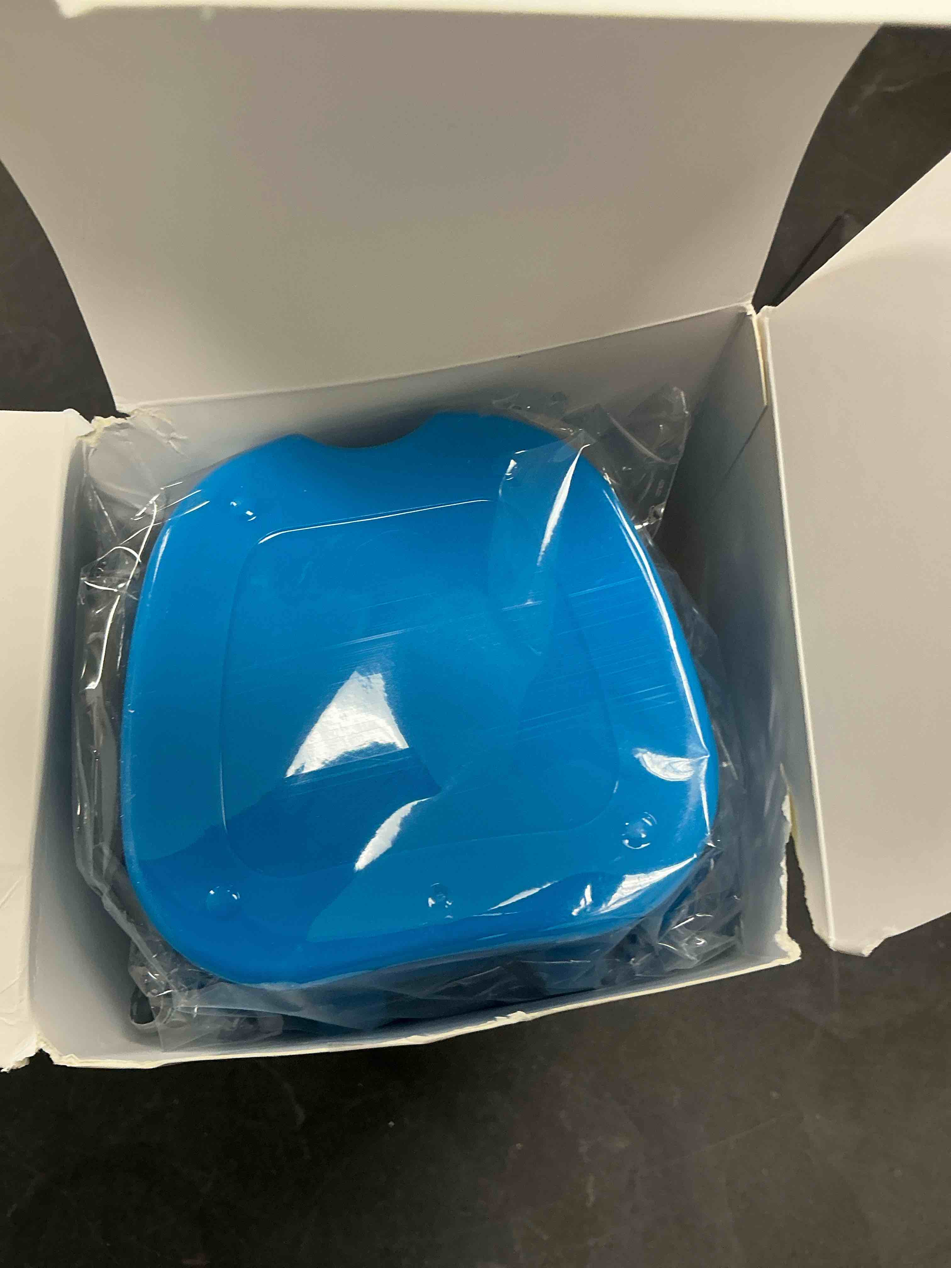 Condition photo showing New/Like New for Denture Bath Box Cup, Complete Clean Care for Dentures, Clear Braces, Mouth Guard, Night Guard & Retainers, Traveling (Navy Blue & Blue)