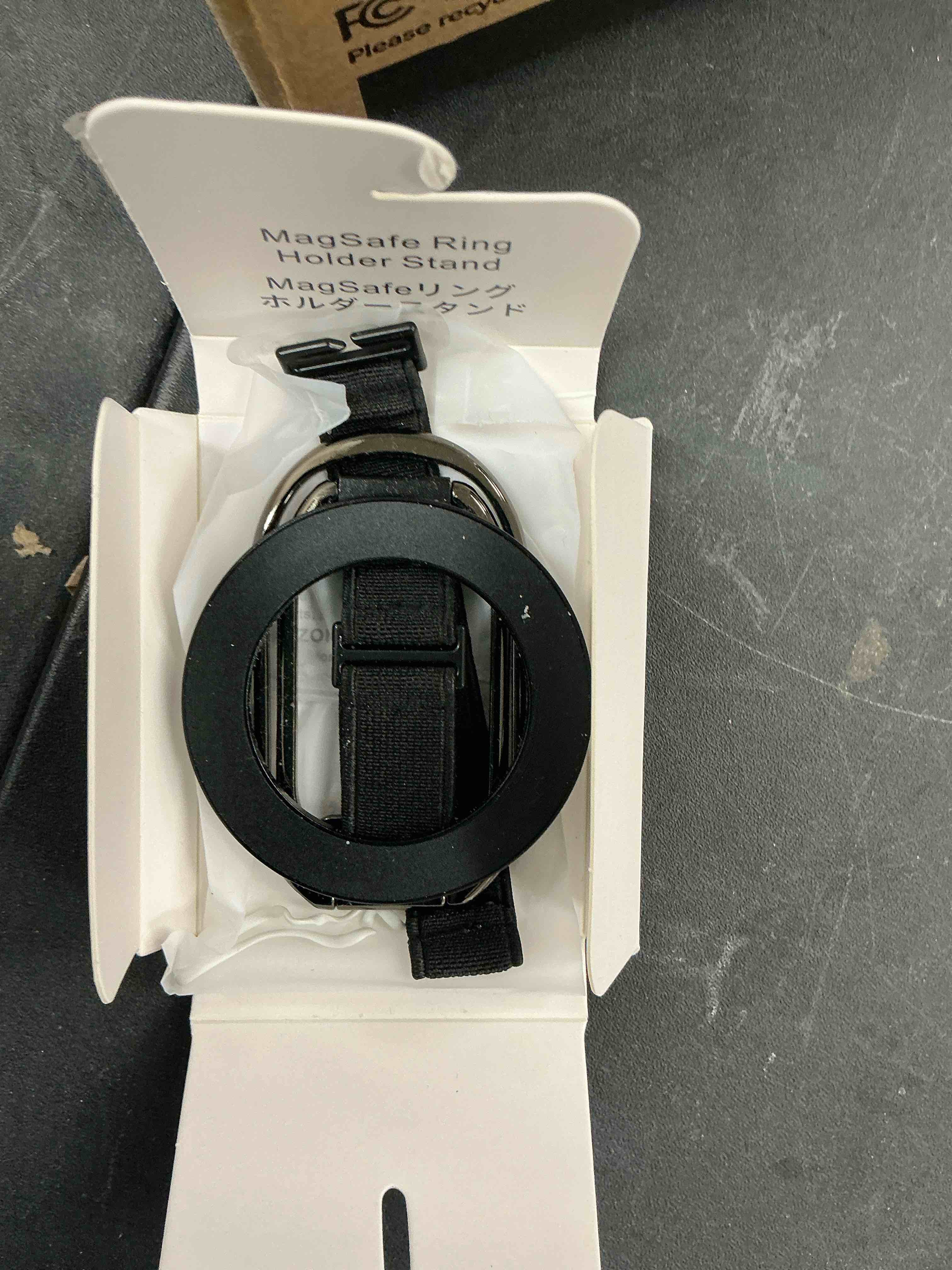 Condition photo showing Good Condition for SUPERONE for MagSafe Phone Grip for MagSafe Kickstand Compatible with Mag Safe Finger Loop, 4-in-1 Phone Ring Holder Strap for Mag Safe iPhone 16/15/14/13/12 (Replacement Strap) Black