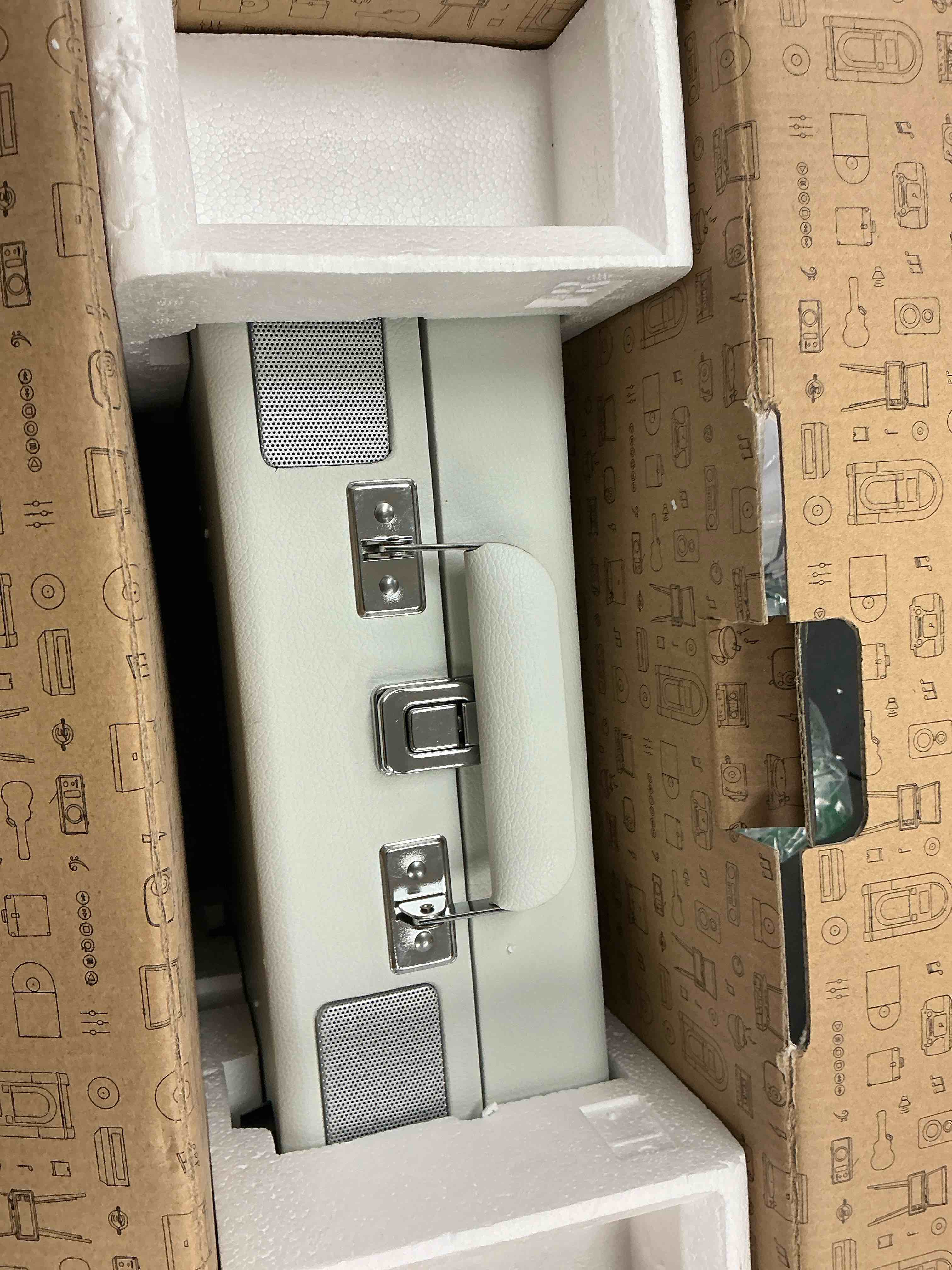 Condition photo showing Good Condition for Crosley CR8005F-WS Cruiser Plus Vintage 3-Speed Bluetooth in/Out Suitcase Vinyl Record Player Turntable, White Sand