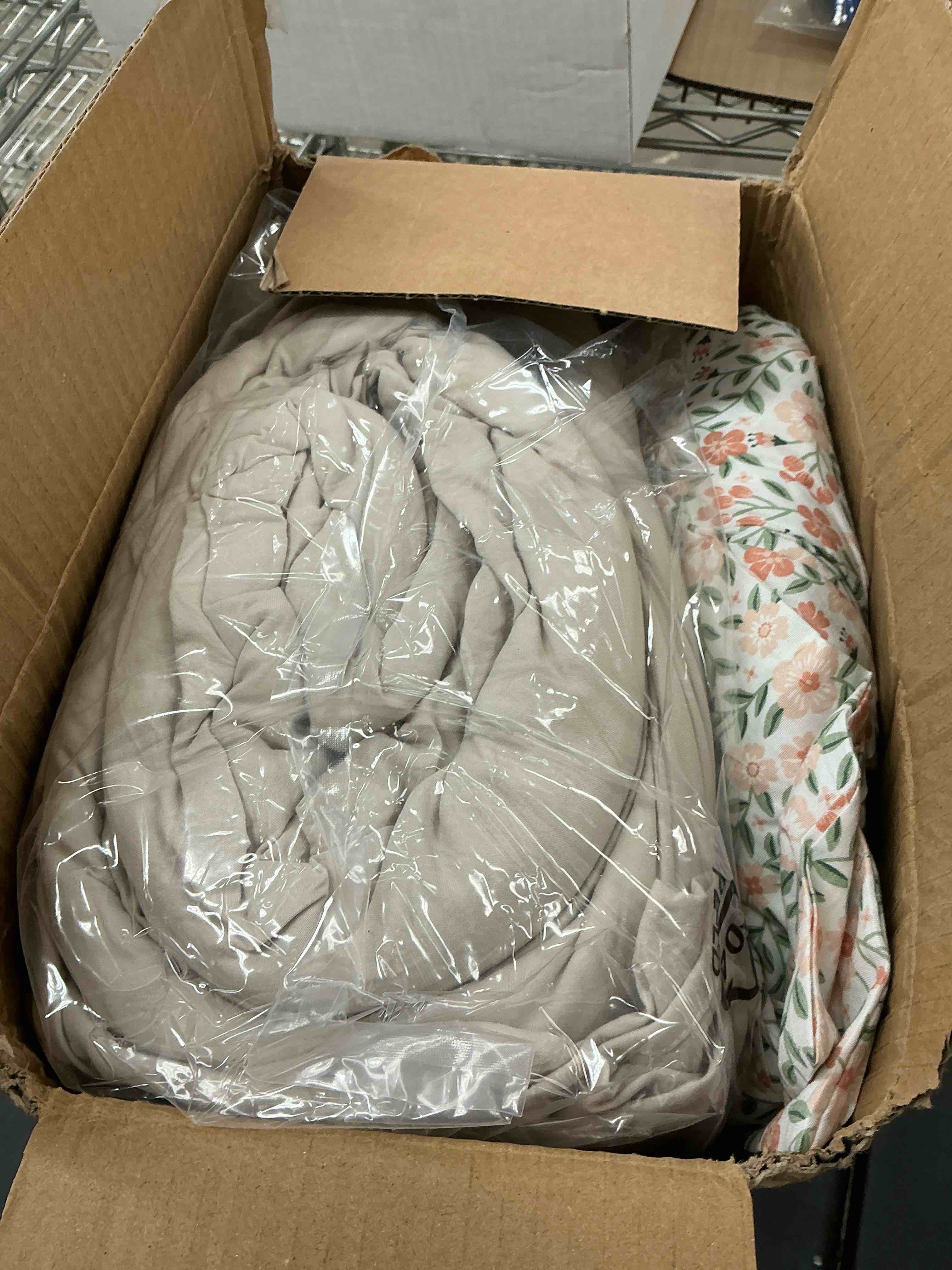 Condition photo showing Good Condition for Full Comforter Set - 7 Pieces Ruffle Beige Bedding Sets, Shabby Chic Farmhouse Bed in a Bag Full with Ruffle Comforter, Floral Sheets, Pillowcases & Shams Birch Full