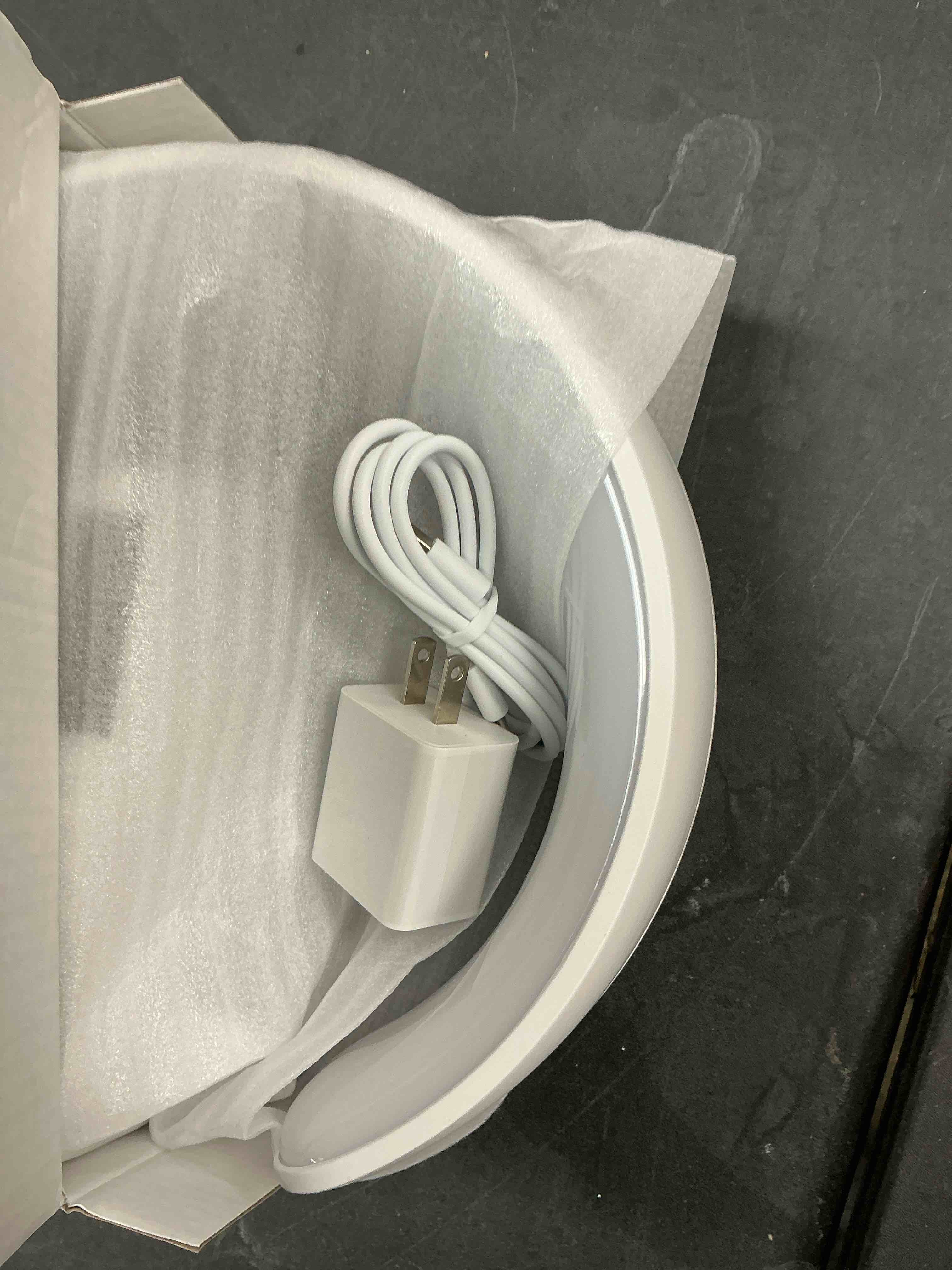 Condition photo showing New/Like New for 2026 New Smart Table Lamp with 4-in-1 Wireless Charger, Bluetooth Speaker, Alarm Clock, Night Light, App Control, for Bedroom, Office, Home Decor White