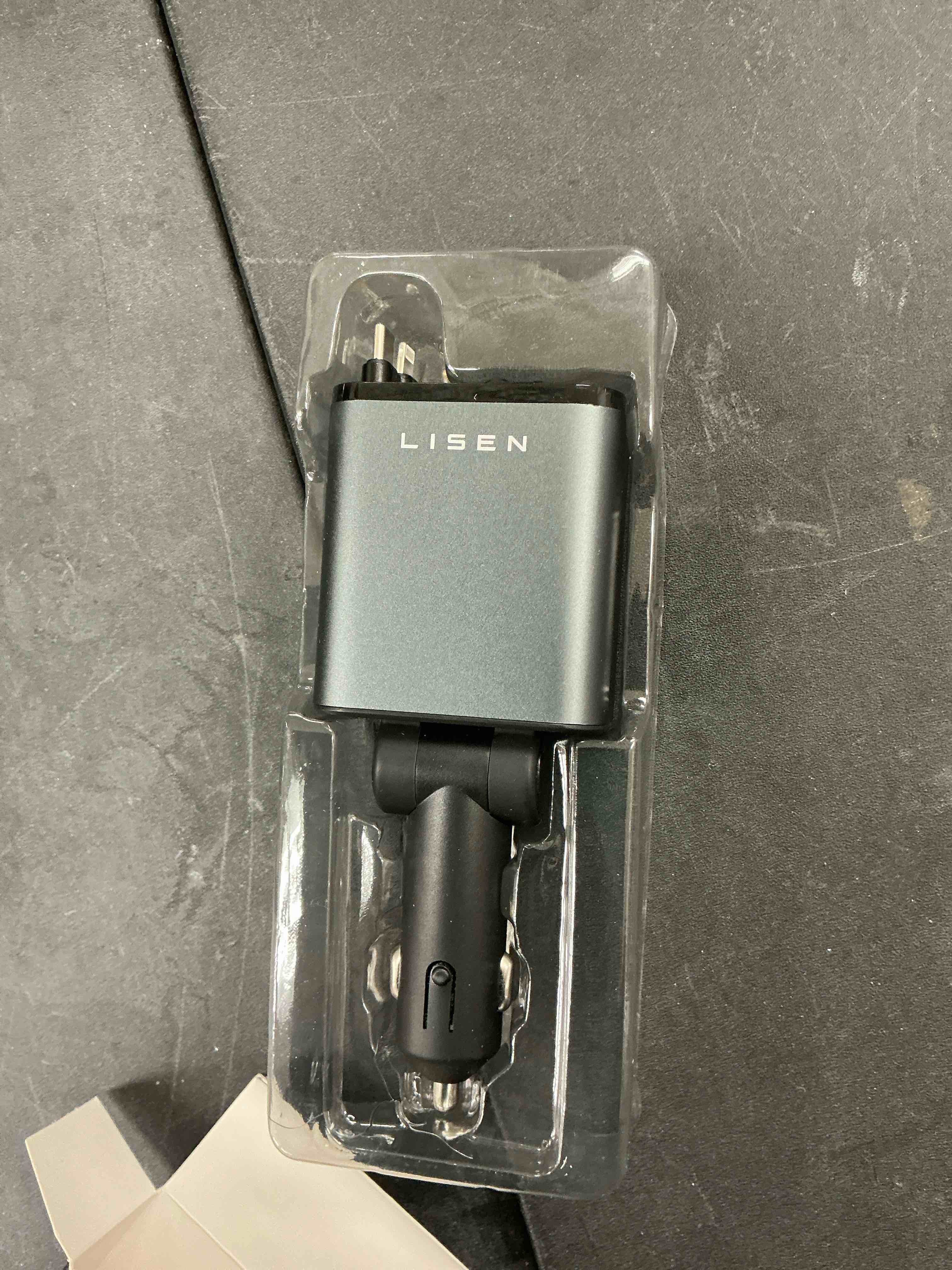 Condition photo showing New/Like New for LISEN Retractable Car Charger, for Valentines Day Gifts for Him, 69W Cars Adapter USB C Fast Charger for iPhone 17 Pro Max 16, Car Accessories Gadgets for Men, Anniversary Birthday Gifts for Men Women Grey 31.5 Inch