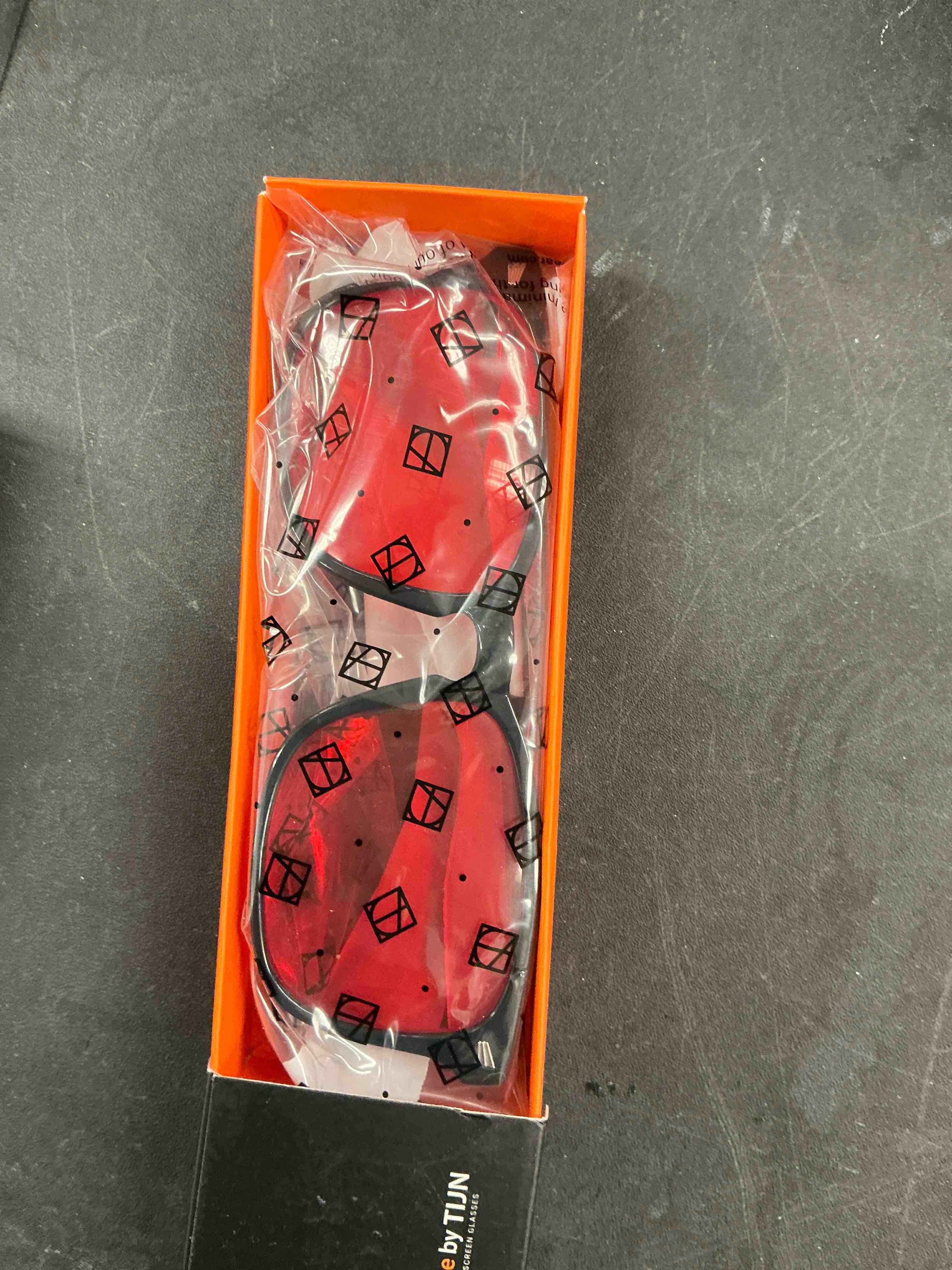 Condition photo showing New/Like New for TIJN Sleep Glasses with Blue Green Light Blocking, Red Light Lens for Computer Gaming, Screen Fatigue & UV Protection (Max Protect- Red Lens) Black