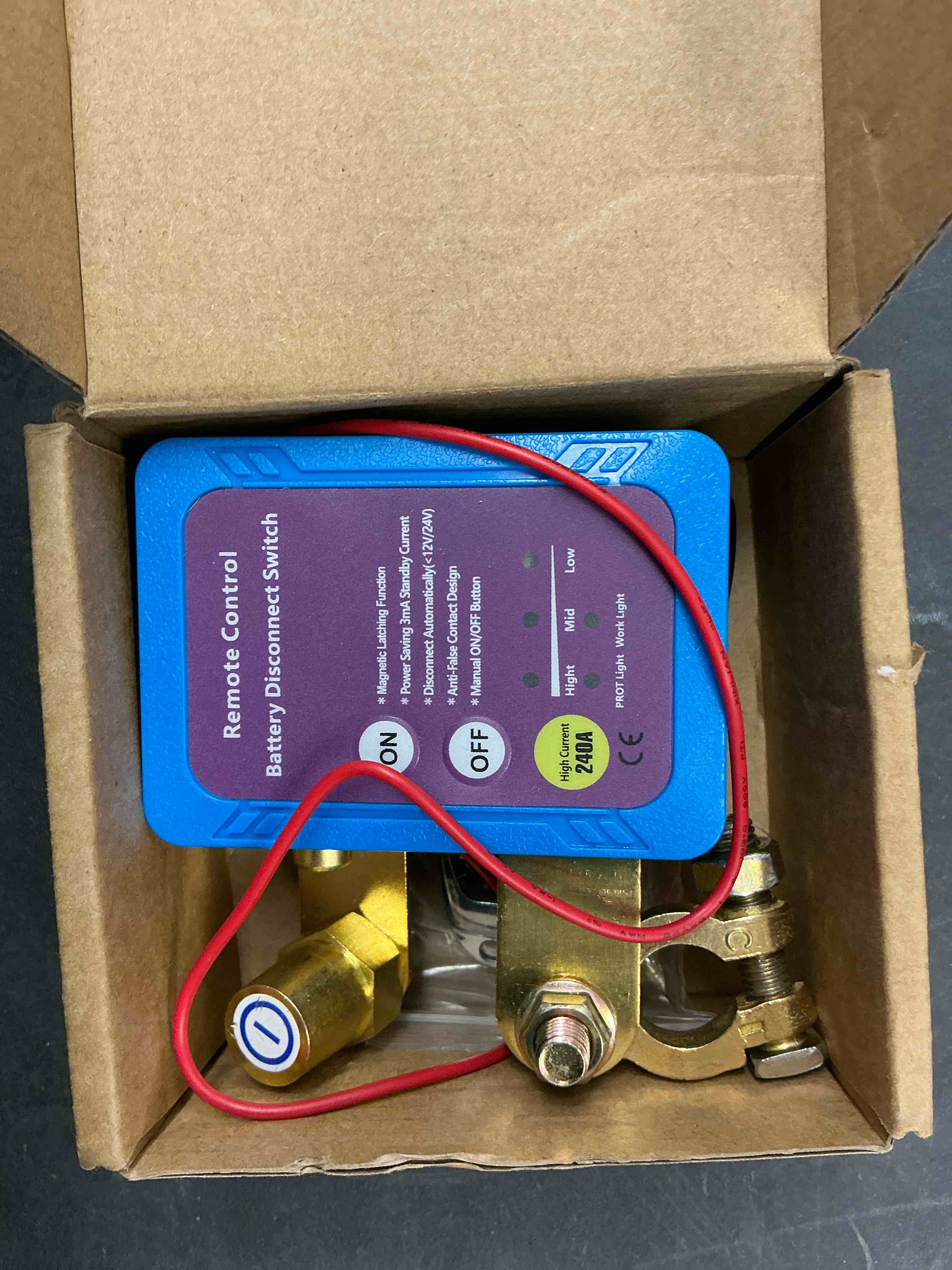 Condition photo showing Good Condition for Kill Switch for Car, Remote Battery Disconnect Switch 12V 240A?Car Battery Kill Switch Anti Theft? Battery Cut Off Switch for Auto, RV, Truck, Boat