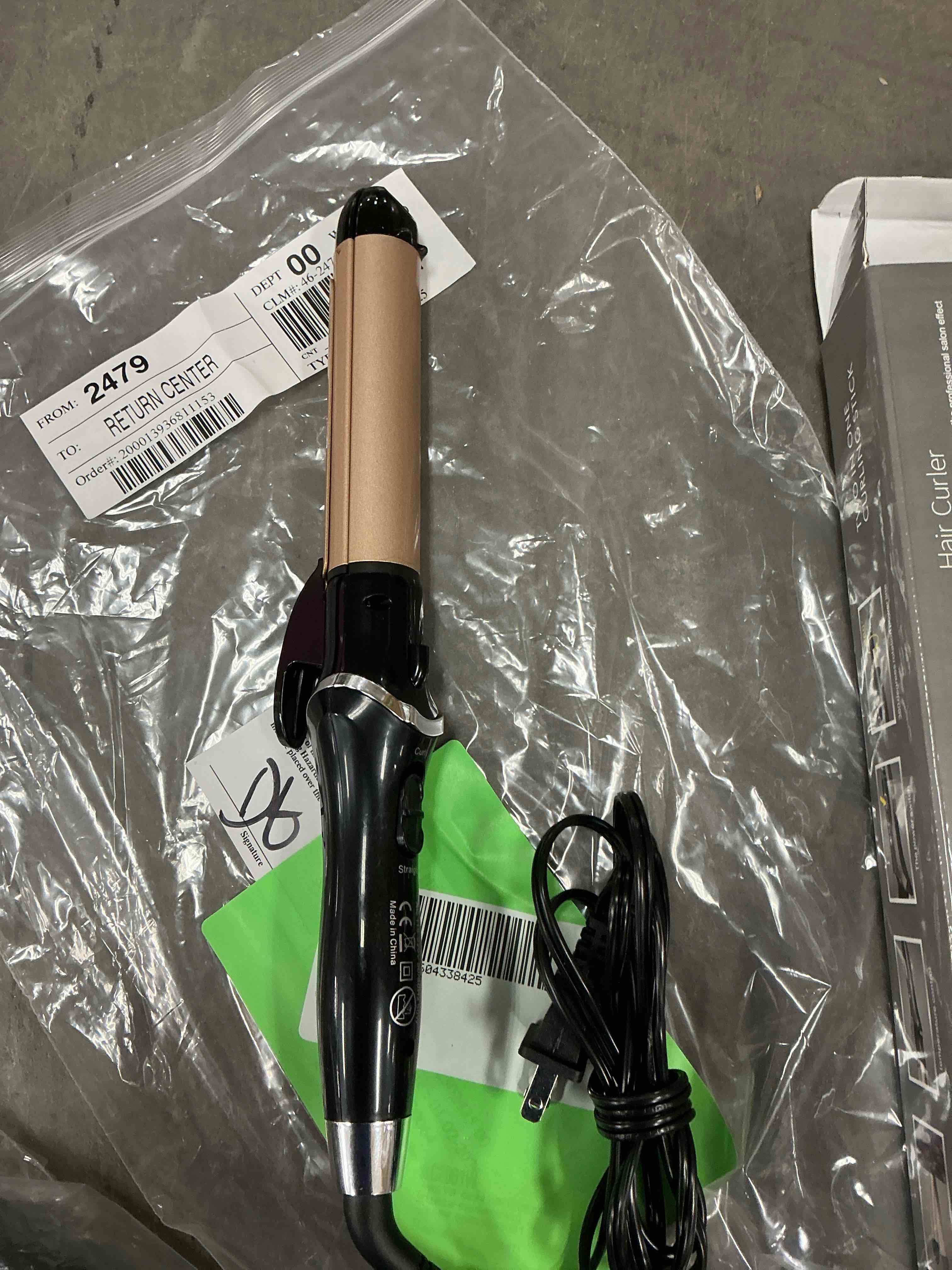 Condition photo showing Good Condition for Ceramic Hair Straightener and Curler 2 in 1 - Curling Iron 1.25 In , Adjustable Temp 450°F, Dual Voltage, Anti-Tangle Barrel for Salon Shine, Frizz-Free Curls & Straight Styles for All Hair