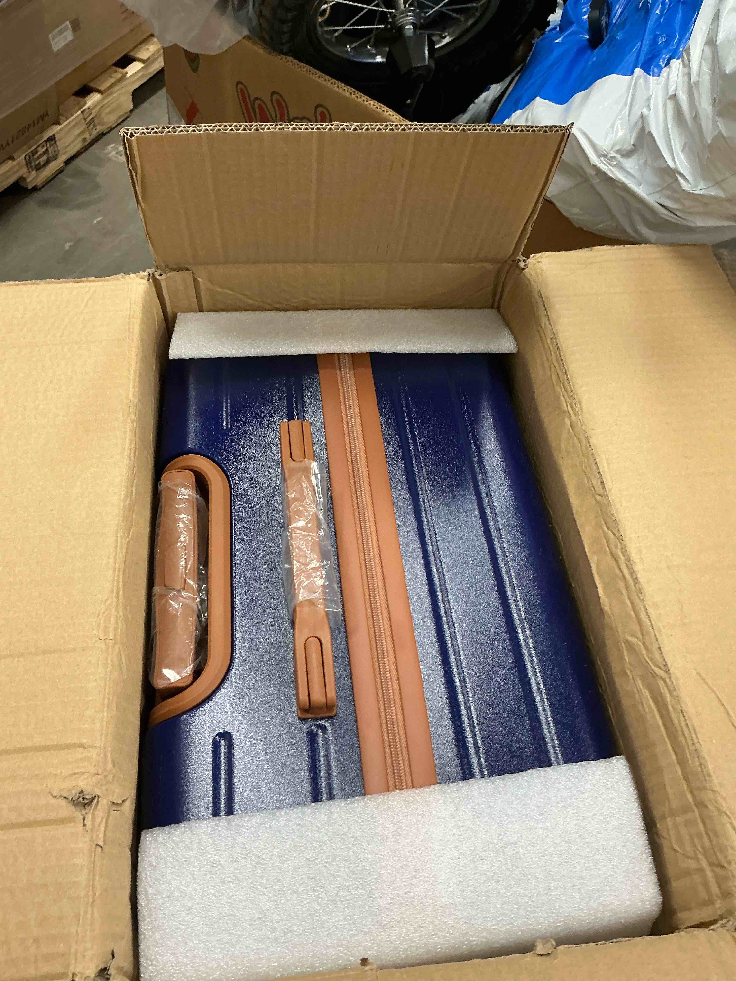 Condition photo showing New/Like New for Zimtown Luggage 5 Piece Sets Suitcase ABS Hardside with Spinner Wheels and TSA Lock, Navy Blue