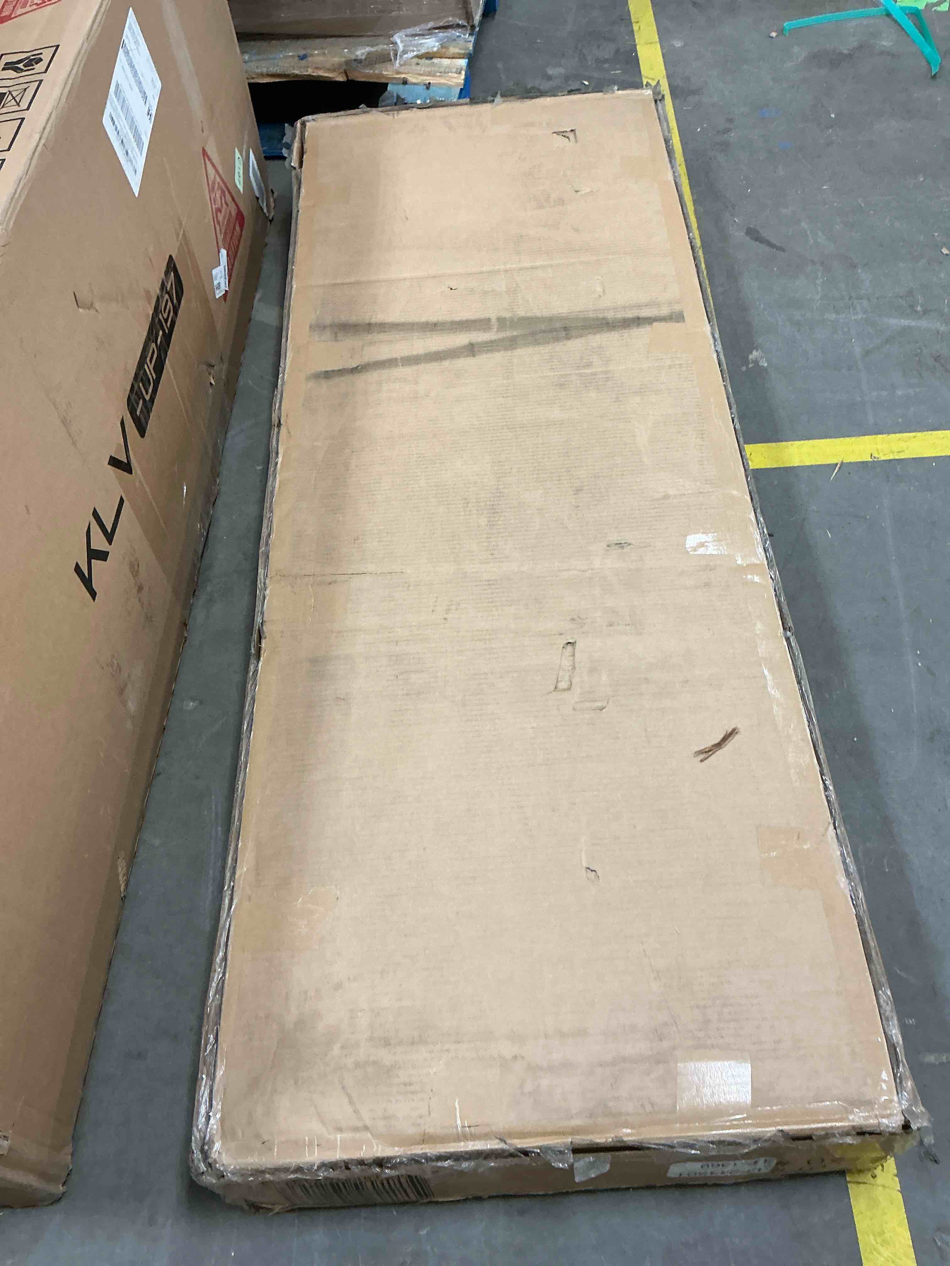 Condition photo showing Good Condition for WE Furniture 58  Barn Door TV Stand with Side Doors