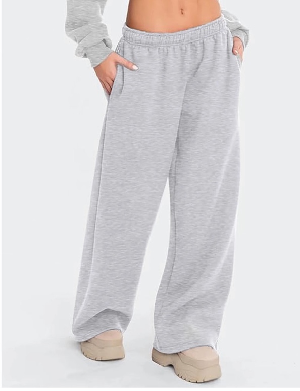 Condition photo showing New/Like New for WQD Women's Sweatpants Wide Leg Lounge Joggers with Drawstring Comfy Loose Fit Casual Workout Athletic Yoga Pants with Pockets Size XXL