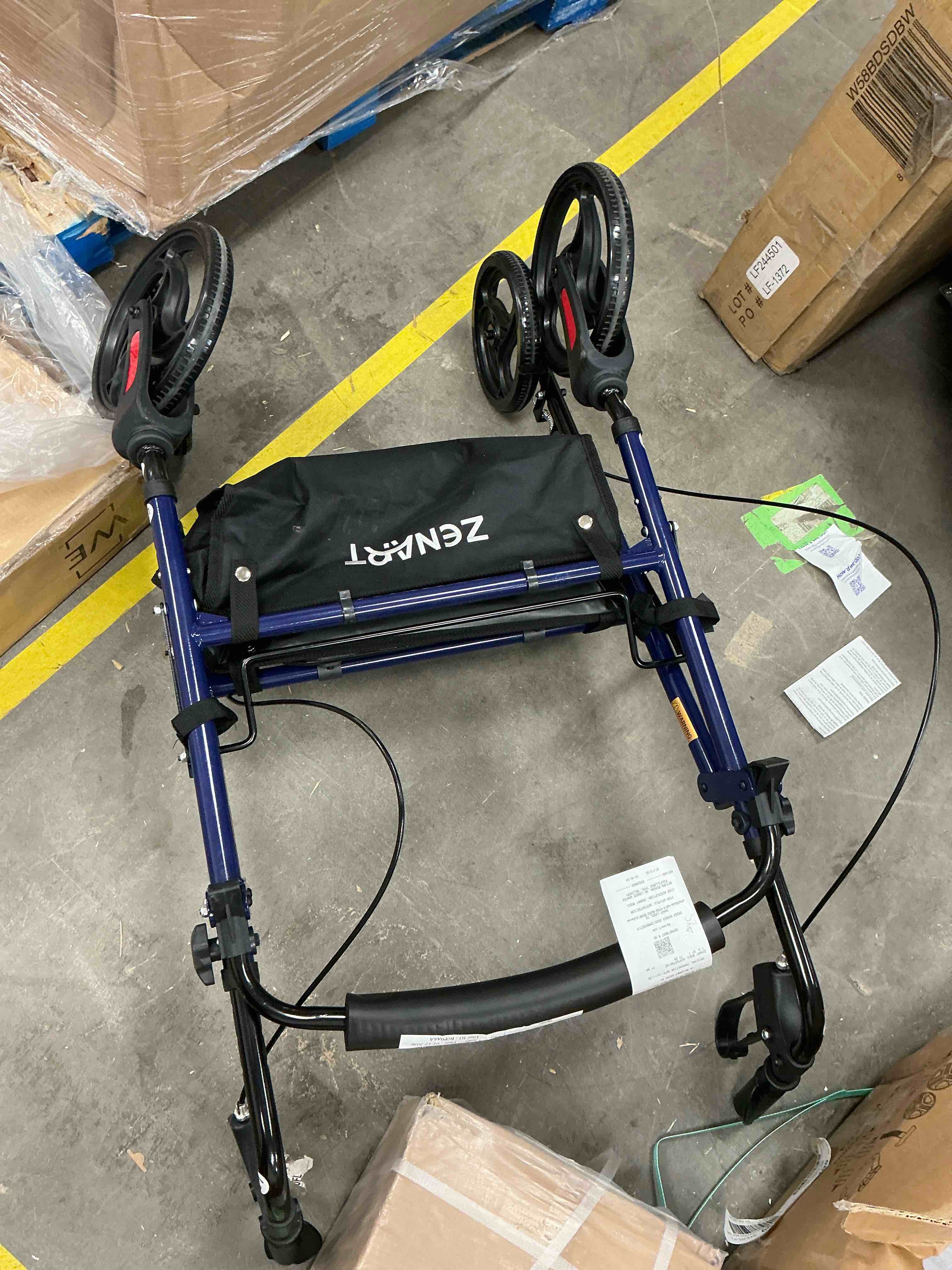 Condition photo showing Good Condition for ZENART Mobility Rollator Walker for Seniors Adult with Adjustable Seat and 10" Wheels, Blue