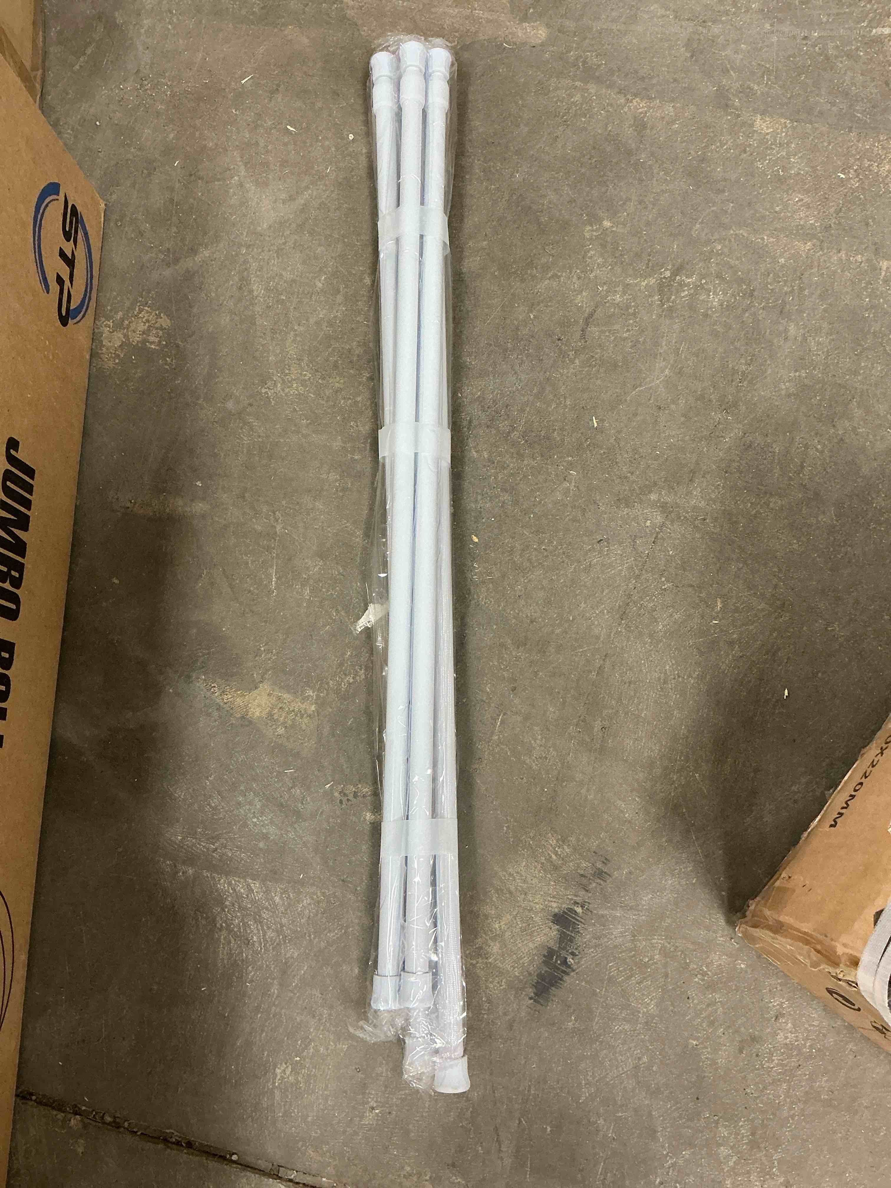 Condition photo showing Good Condition for 6 Pcs Tension Curtain Rods No Drilling,Adjustable Shower Curtain Rod for Windows 28 to 48 inch,Spring White Curtain Rod Closet Rod,Window Curtain Rod