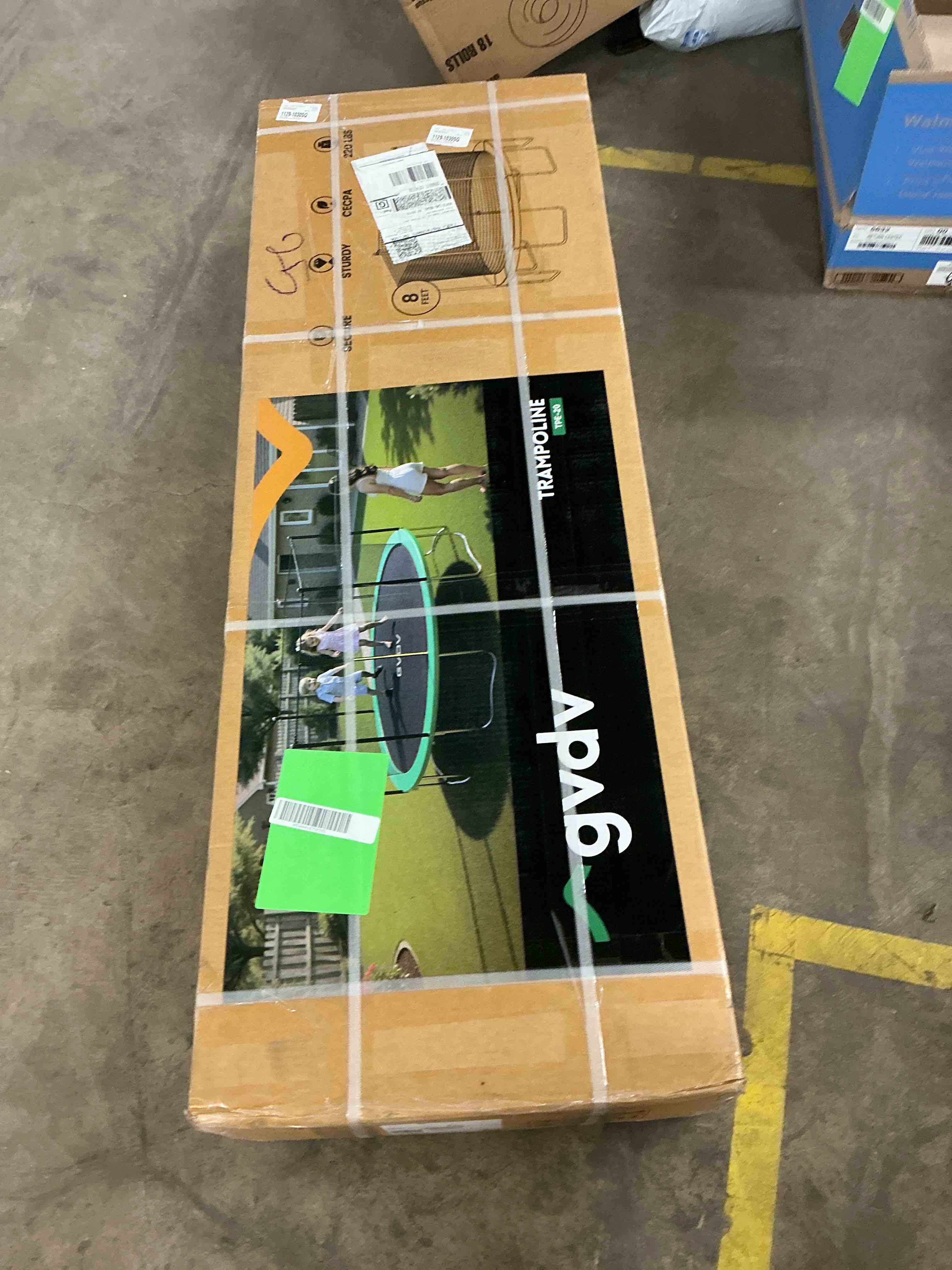 Condition photo showing New/Like New for GVDV Outdoor Trampoline, 8ft Backyard Recreational Trampoline with Enclosure for Kids & Adults