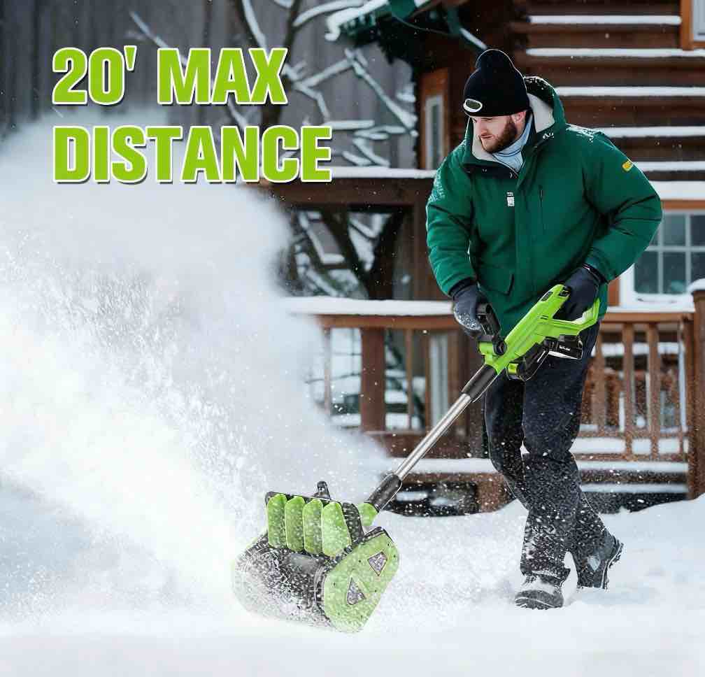 Condition photo showing Good Condition for Aootek 40V 13-inch Cordless Snow Shovel,Battery Snow Blower,Battery Powered Snow Thrower,with Auxiliary Handle and 4.0Ah*2 Portable Battery,with Glove and Goggles