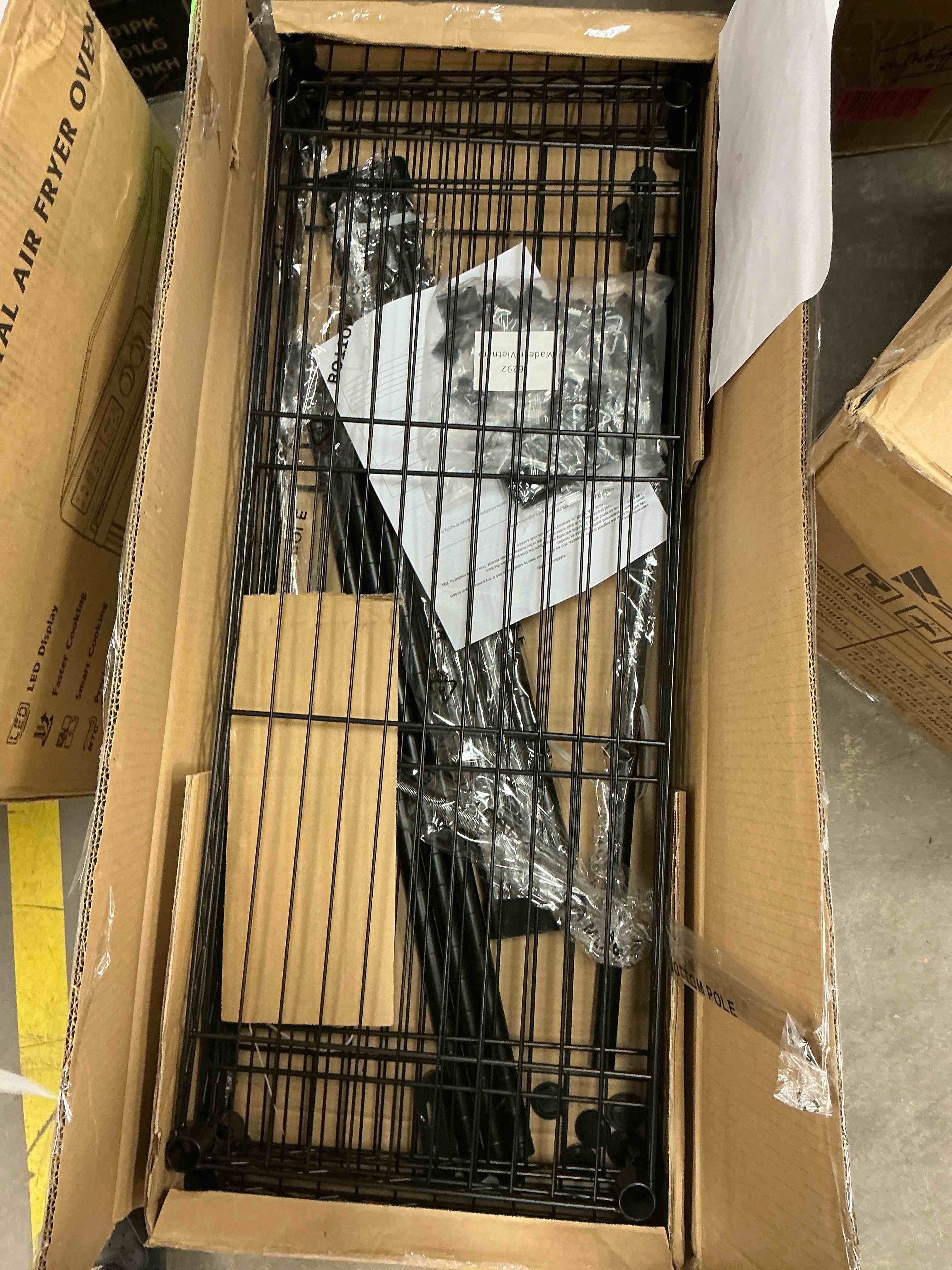 Condition photo showing Good Condition for BestOffice 4 Shelf Wire Shelving Unit Garage NSF Wire Shelf Metal Storage Shelves Heavy Duty Height Adjustable for 1000 lbs Capacity Black